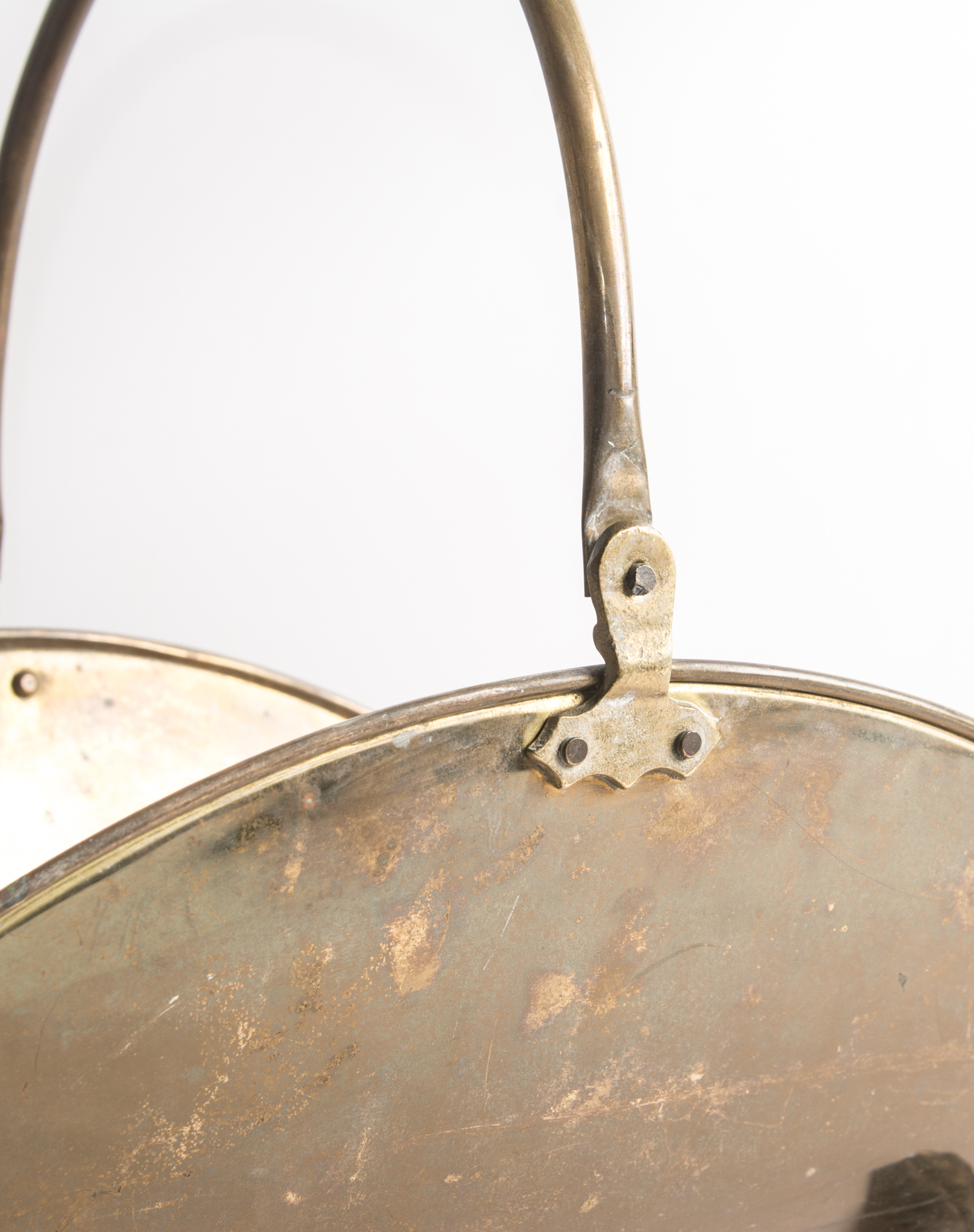 Vintage Brass Firewood Caddy