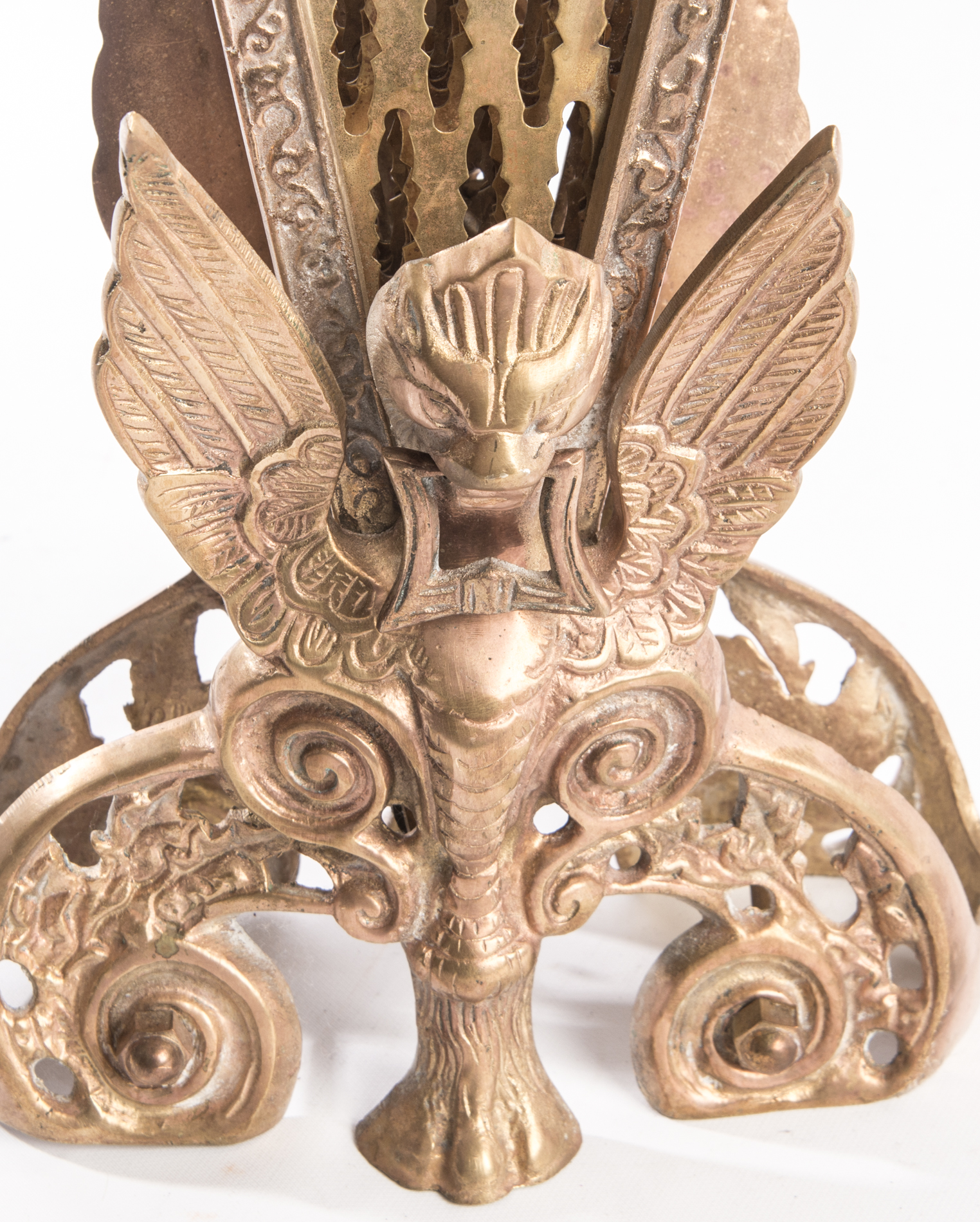 Neoclassical Style Folding Fireplace Fan Screen