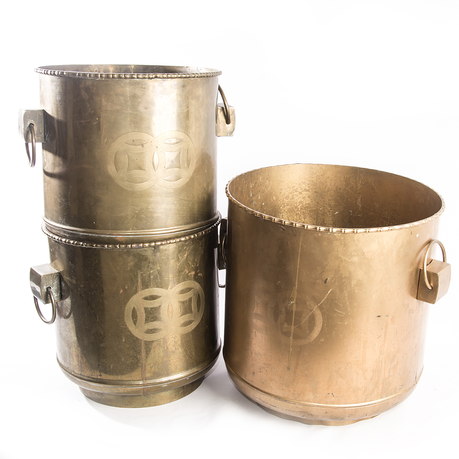 Asian Brass Planters