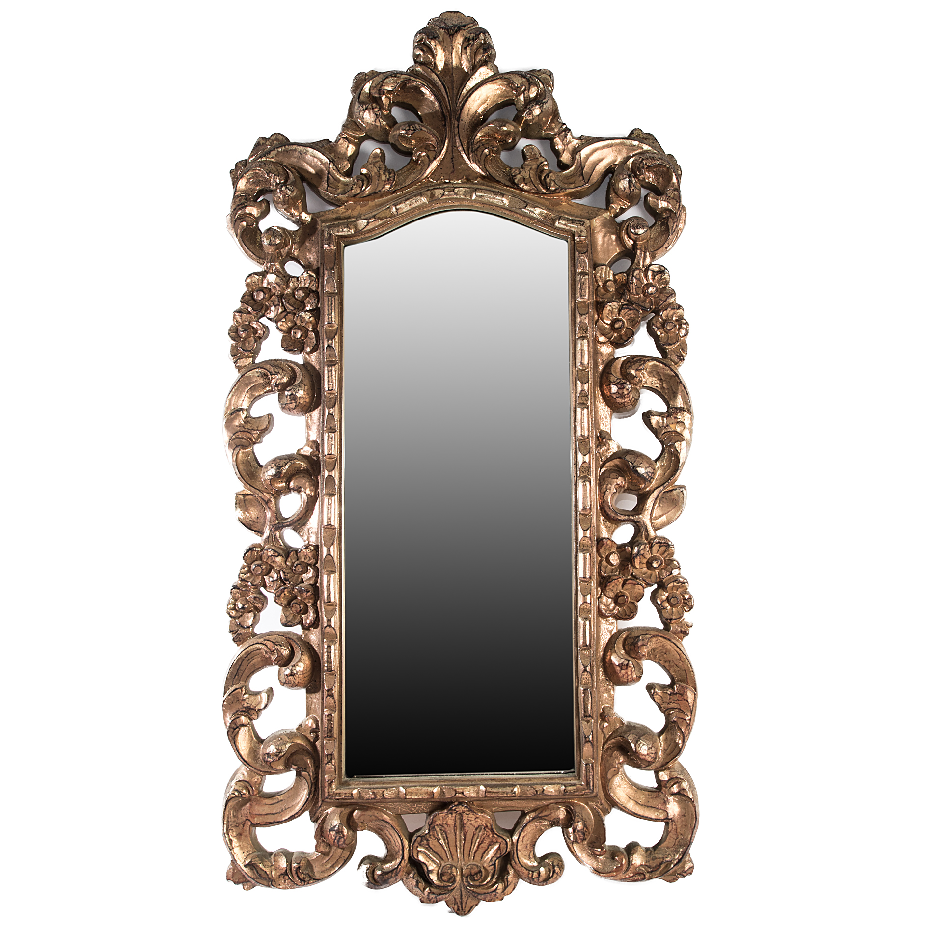 Gold Tone Wall Mirror