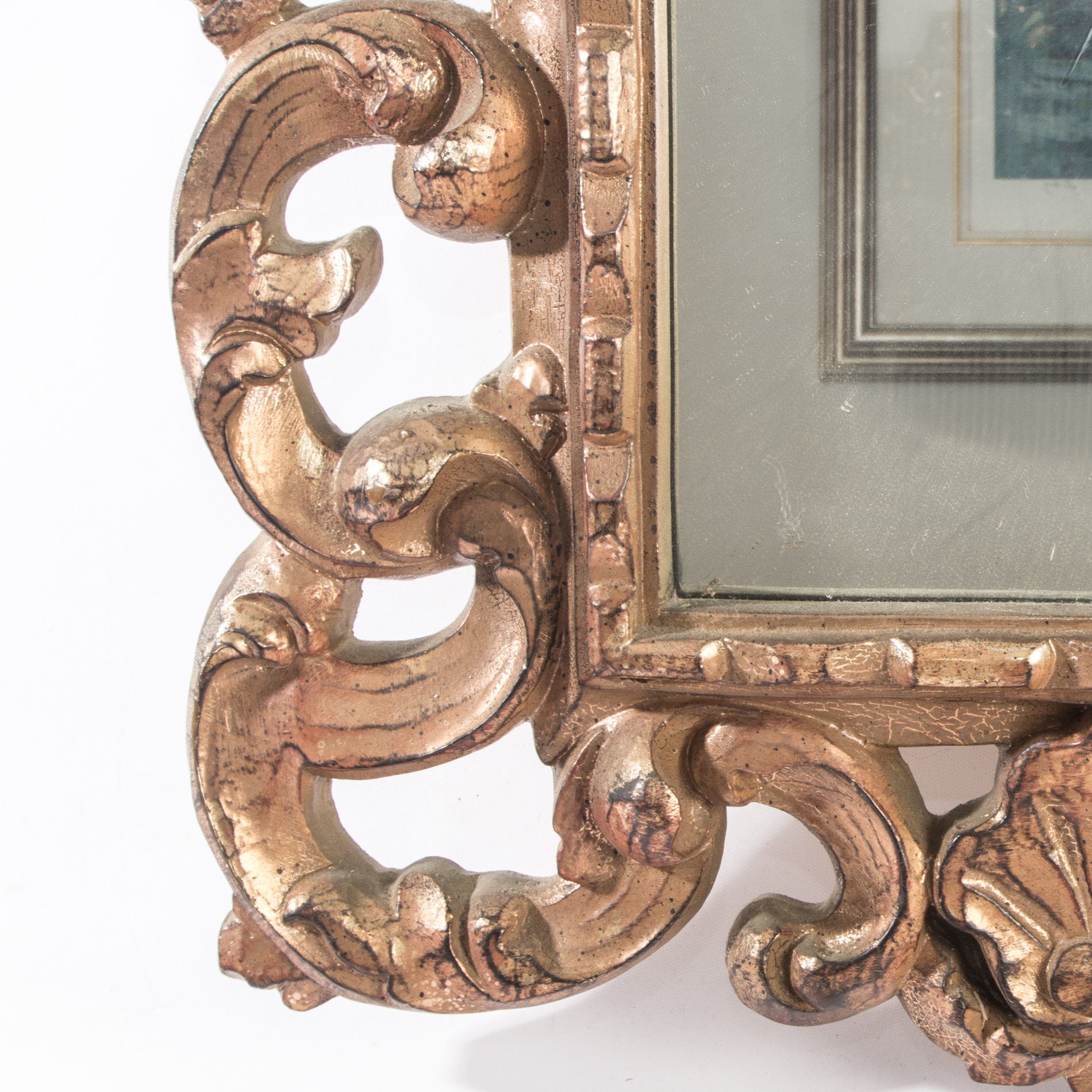 Gold Tone Wall Mirror