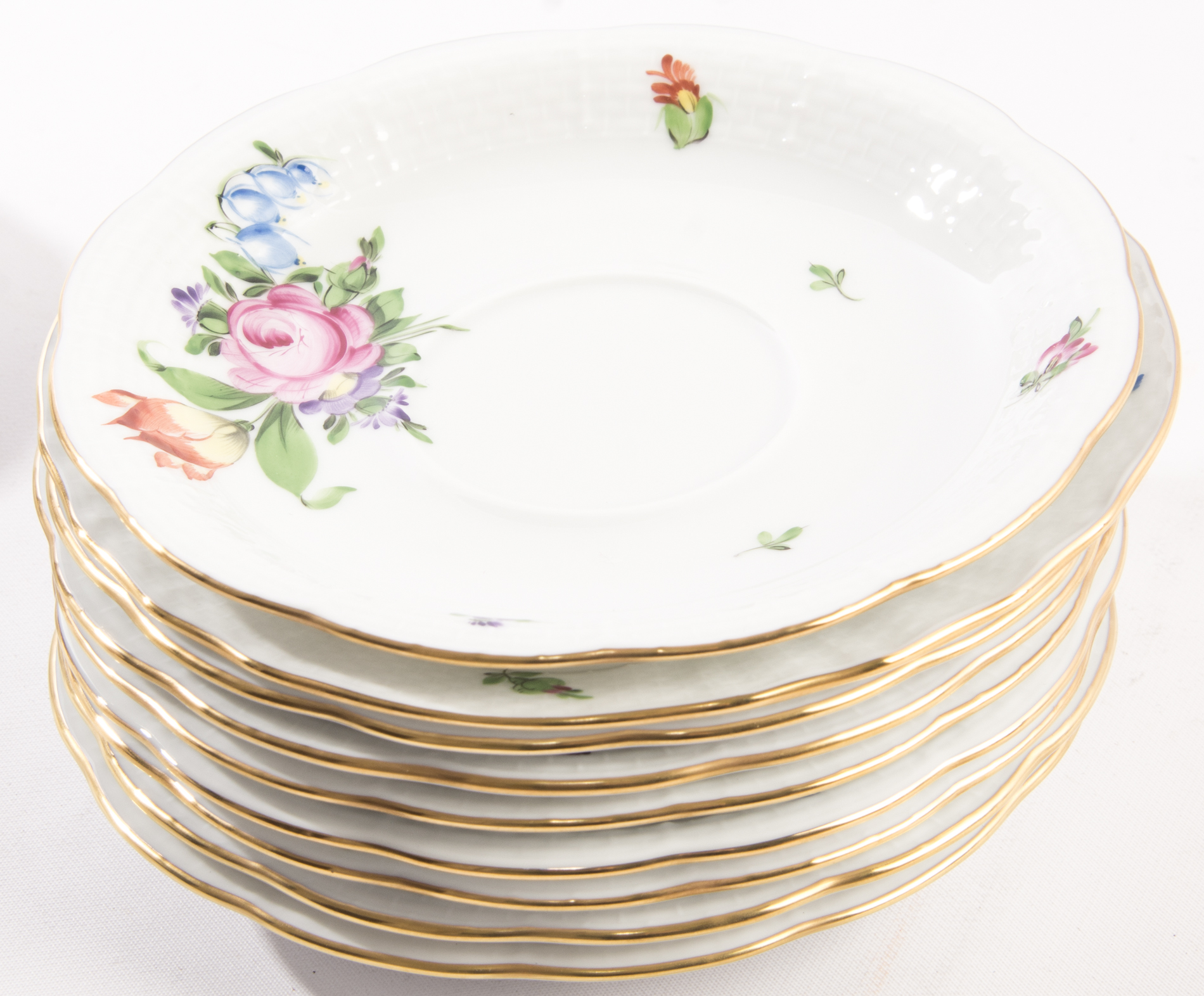 Herend "Printemps" Teacup and Saucer Sets