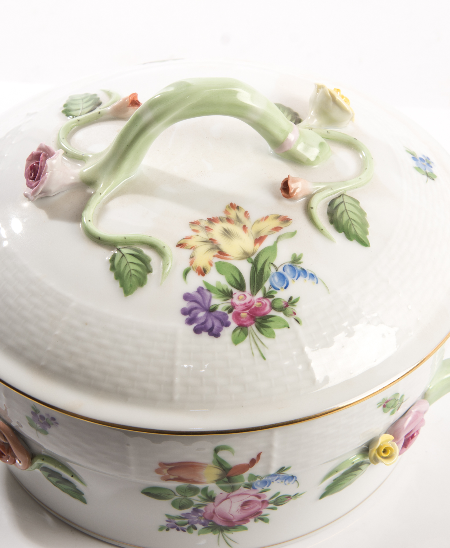Herend "Printemps" Covered Vegetable Bowl