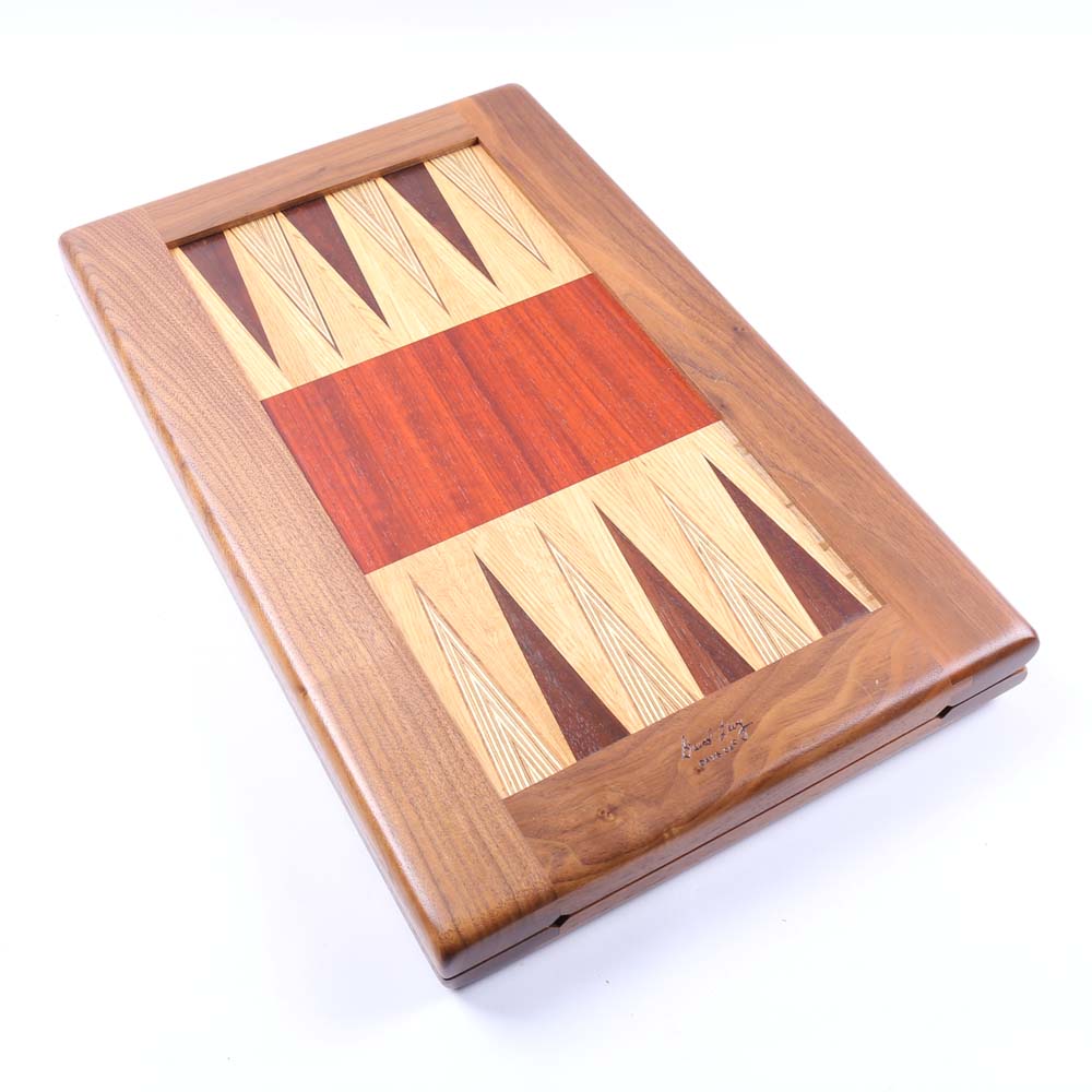 David Levy Handcrafted Backgammon Game