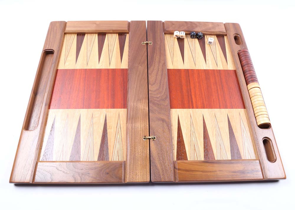 David Levy Handcrafted Backgammon Game