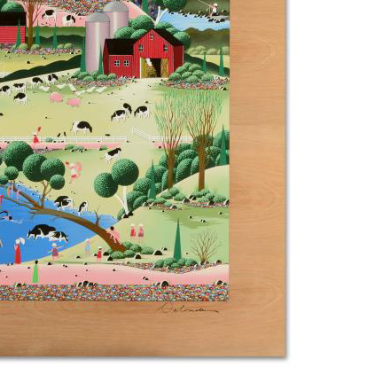 Nobuo "Nicky" Watanabe Signed Limited Edition Print on Wood Panel "Skinny Dipping"