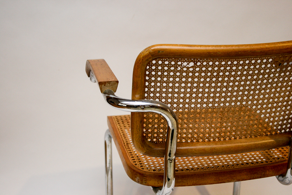 Mid Century Modern Italian "Cesca" Cane Chairs