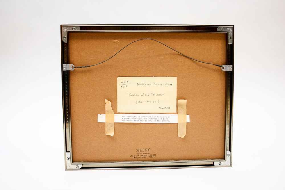 Margaret Bourke-White 1940s Photograph "Parents With Six Children"