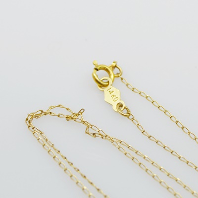 14K Yellow Gold Emerald Pendant Necklace