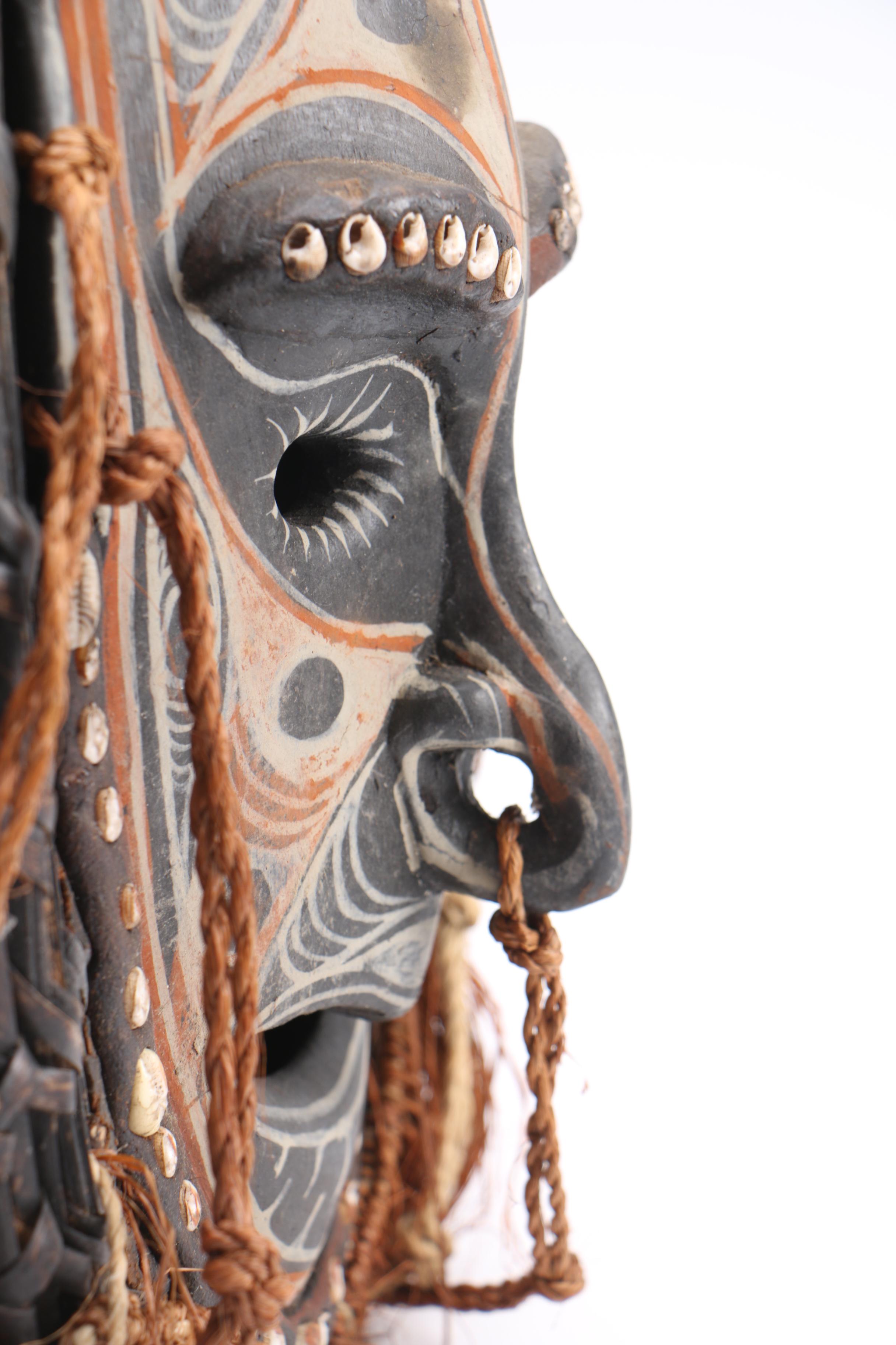 Lower Sepik River Valley Carved and Painted Basket Mask