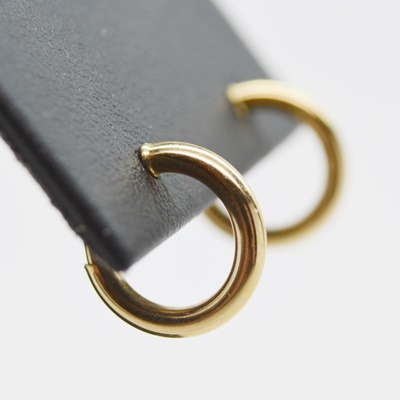 14K Yellow Gold Clip-On Hoop Earrings