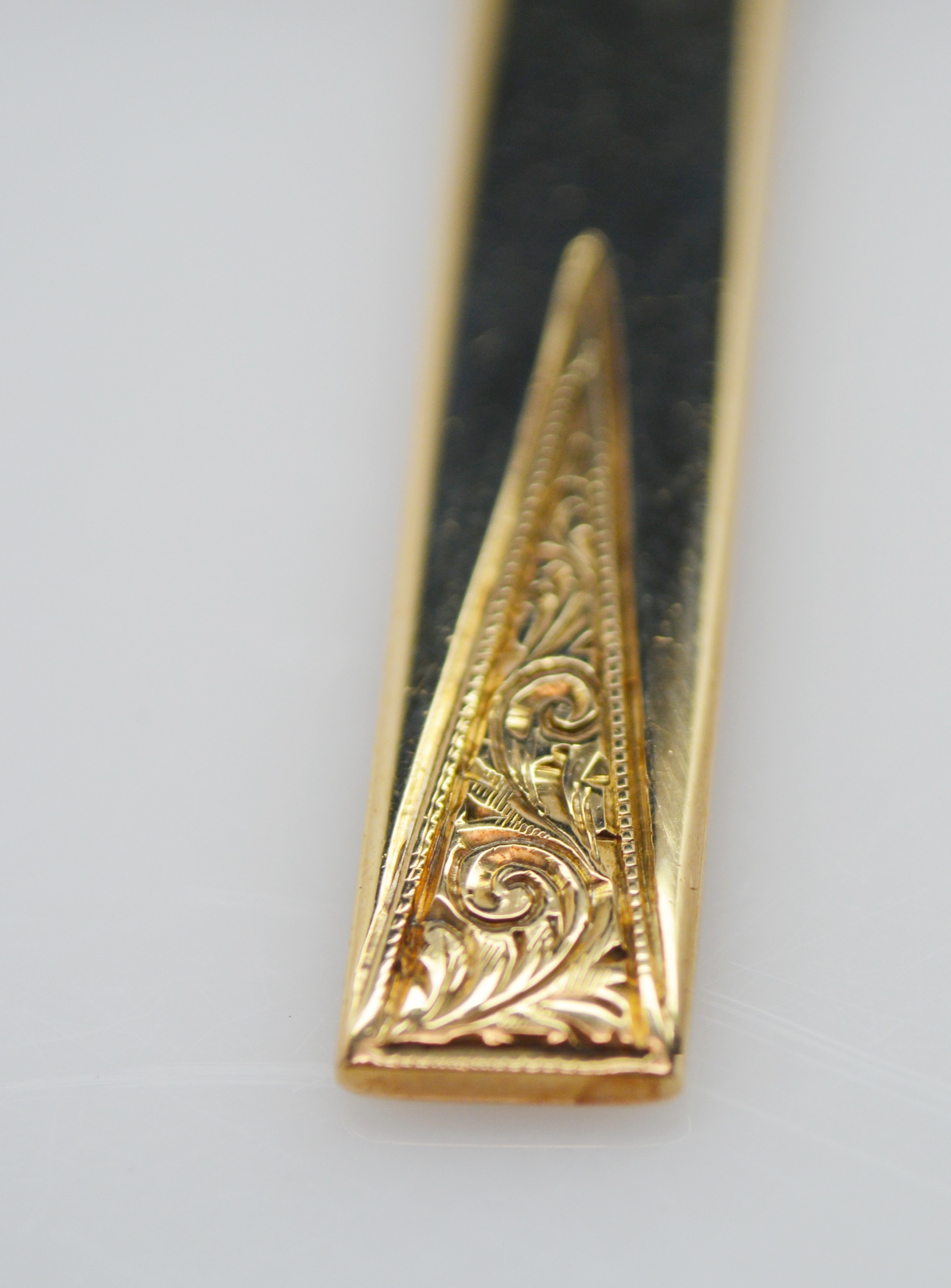 Victorian 10K Yellow Gold Cross Pendant on a Modern 14K Yellow Gold Necklace