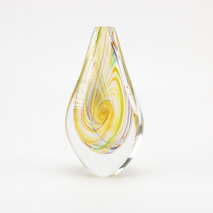 Hand-Blown Glass Vase