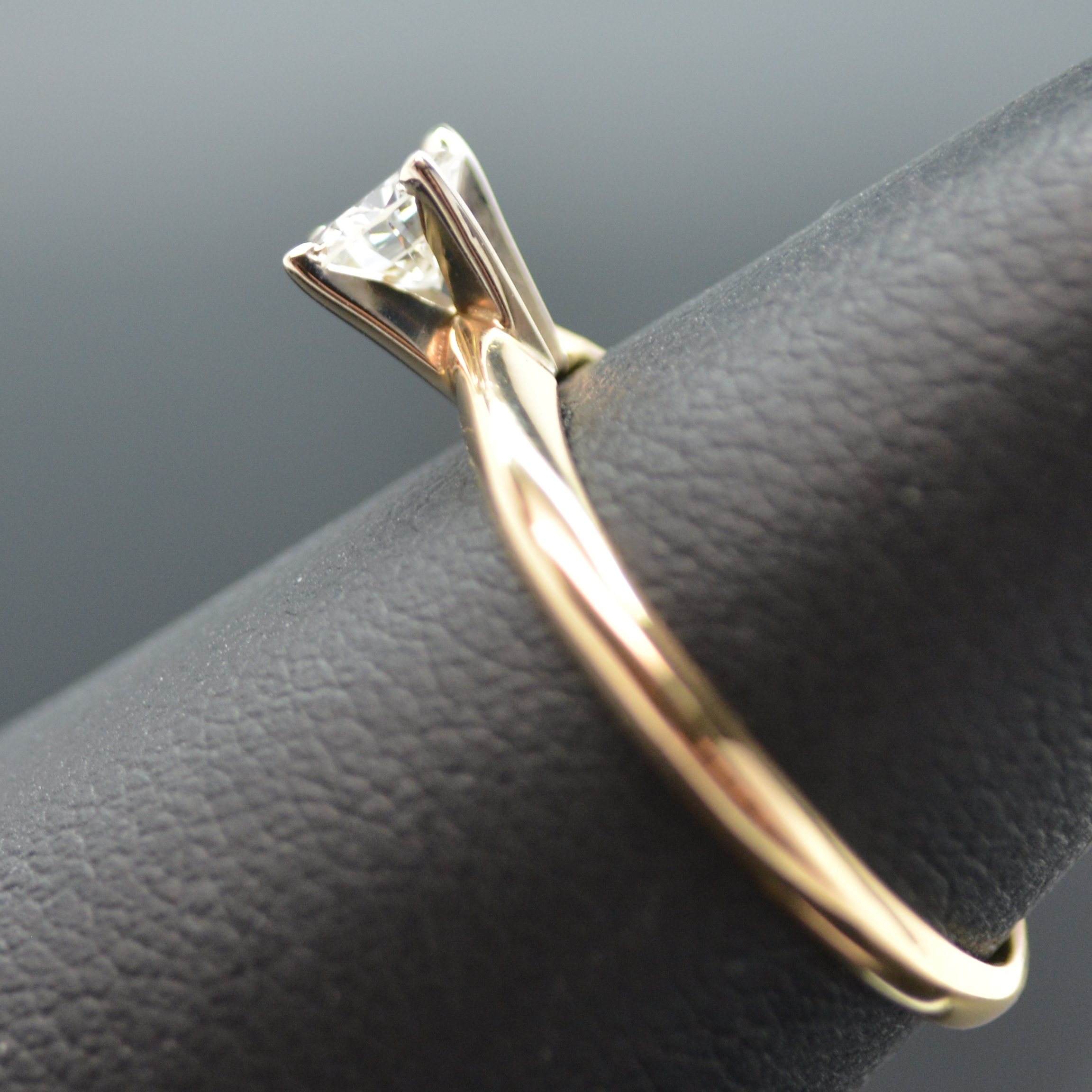 14K Yellow Gold Diamond Solitaire Ring