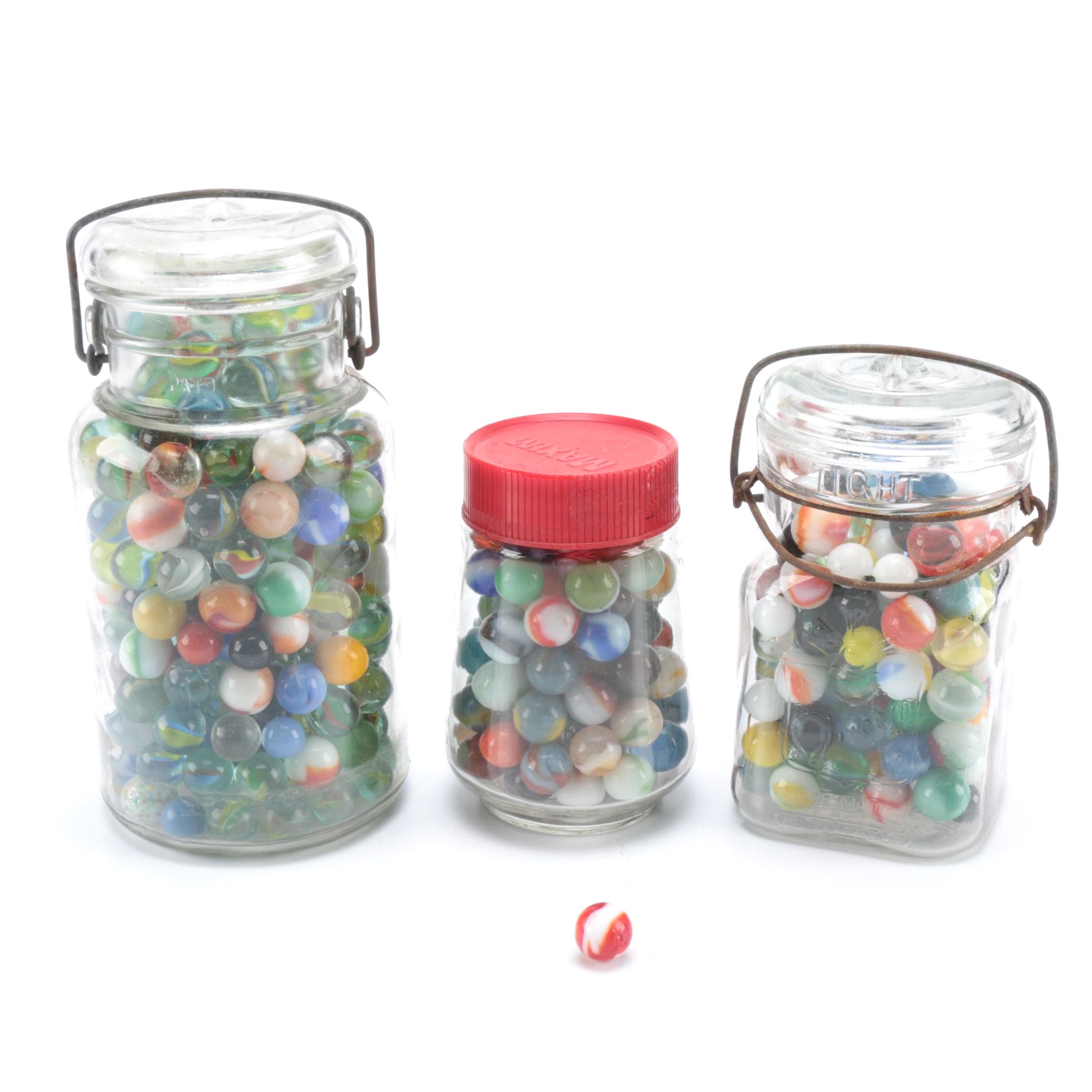 Jars of Vintage Marbles