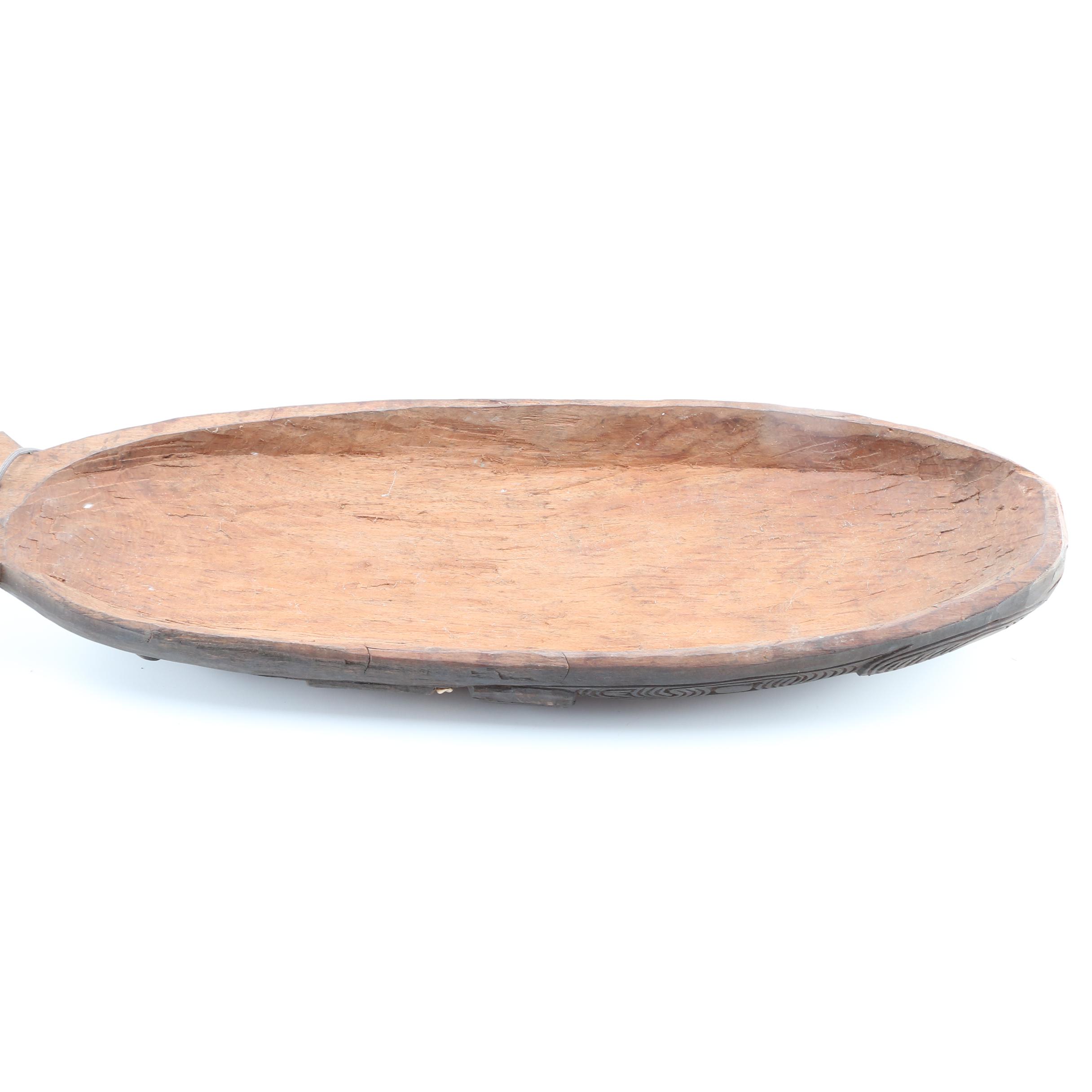 New Guinea Sepik River Valley Carved Figural Gope Shield