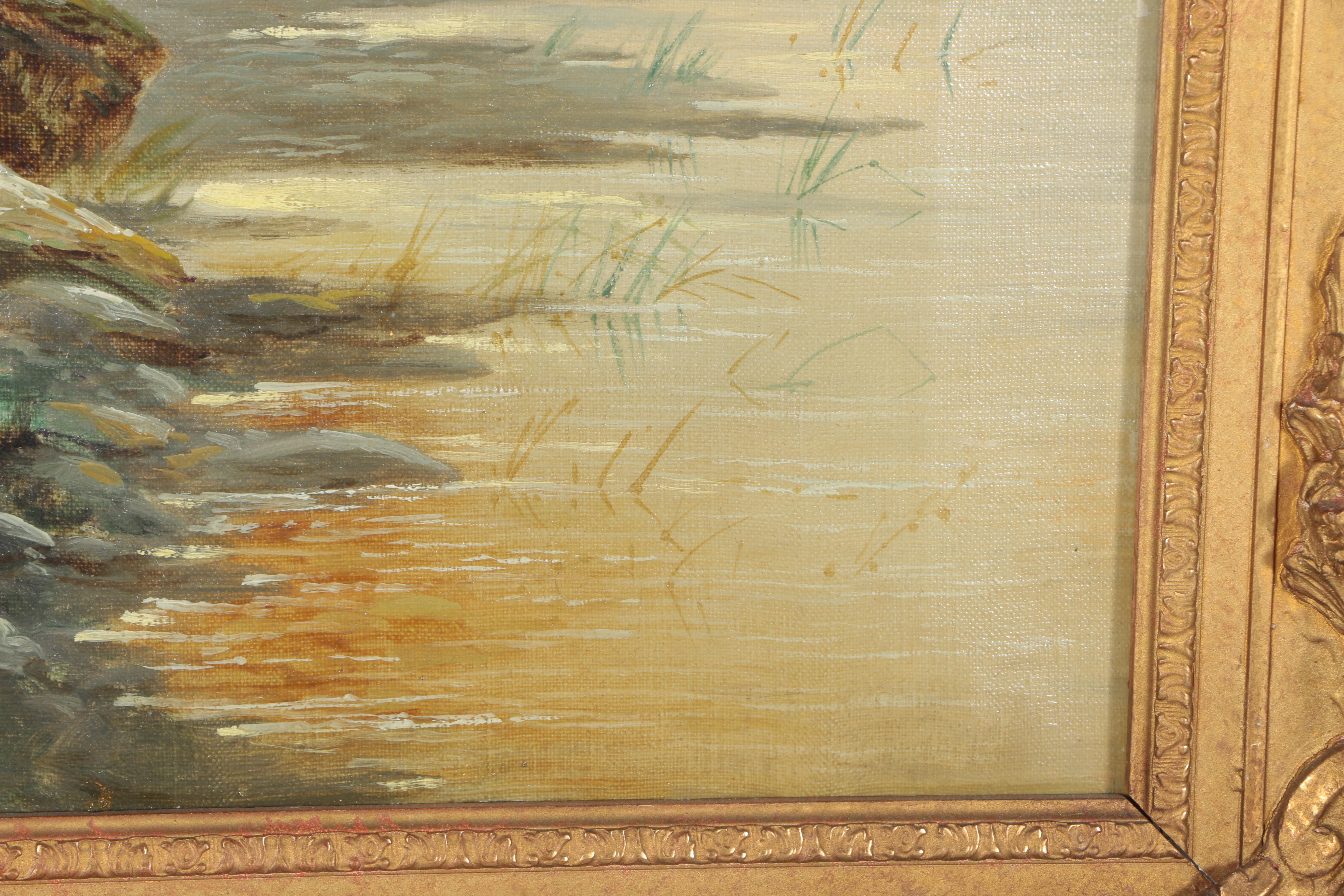 D.W. Marshall Oil on Canvas "Misty Morning Loch Rannoch"