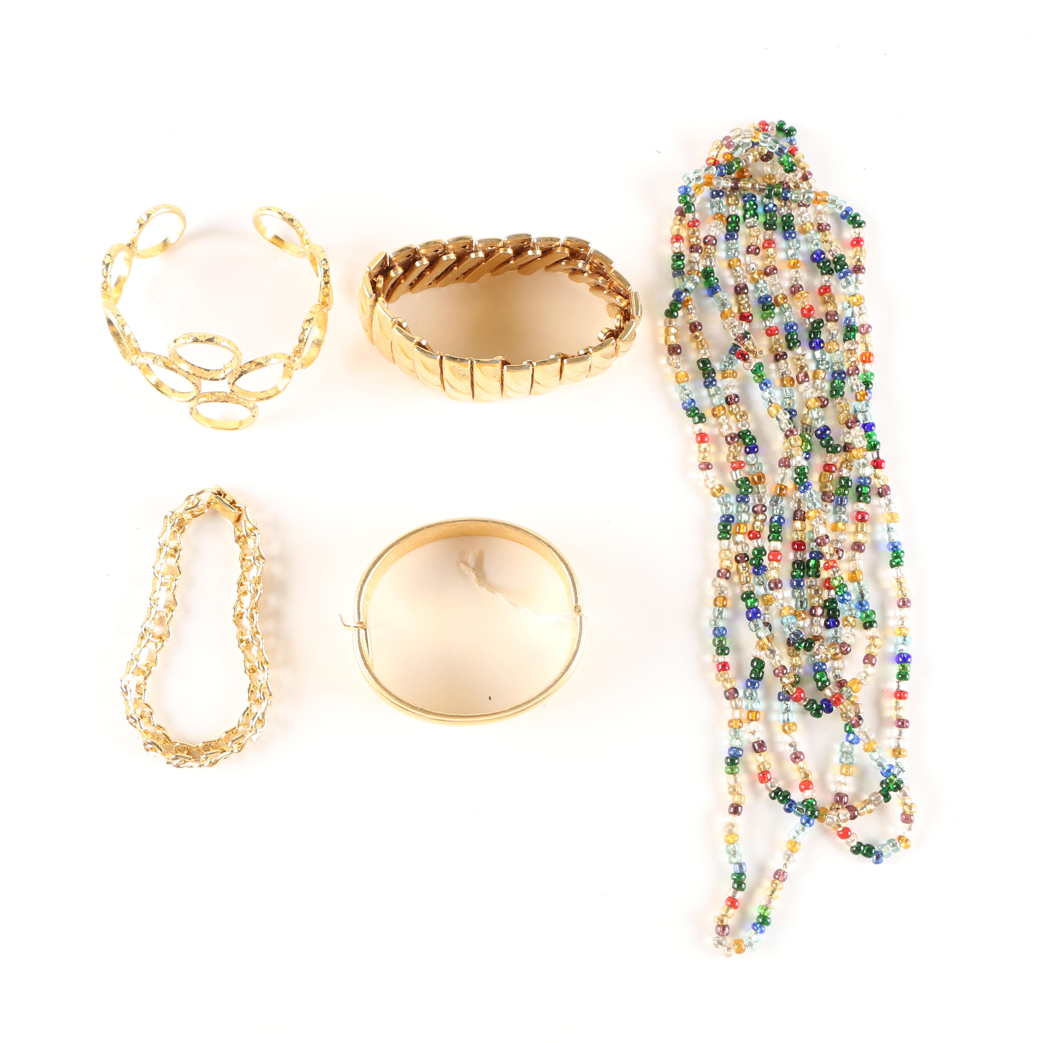 Gold Tone and Beaded Jewelry