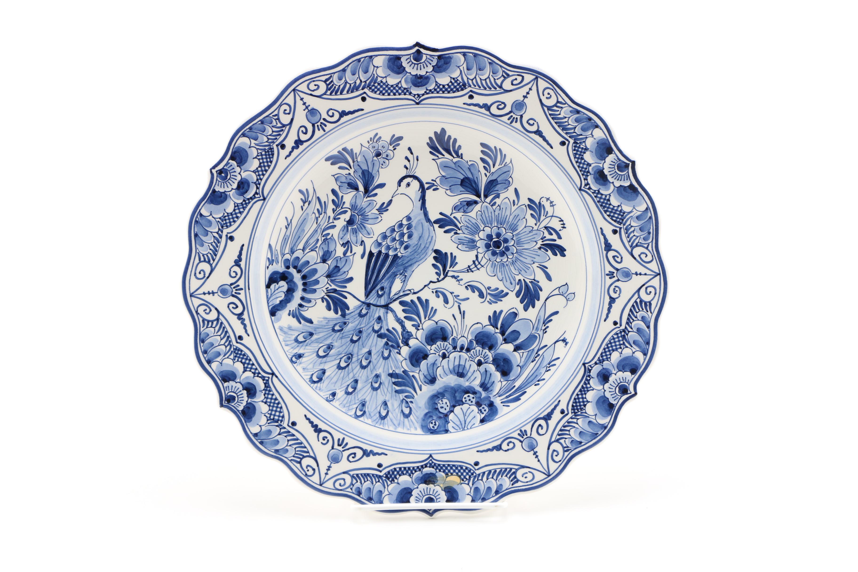 Hand-painted D.P. Delft Plate