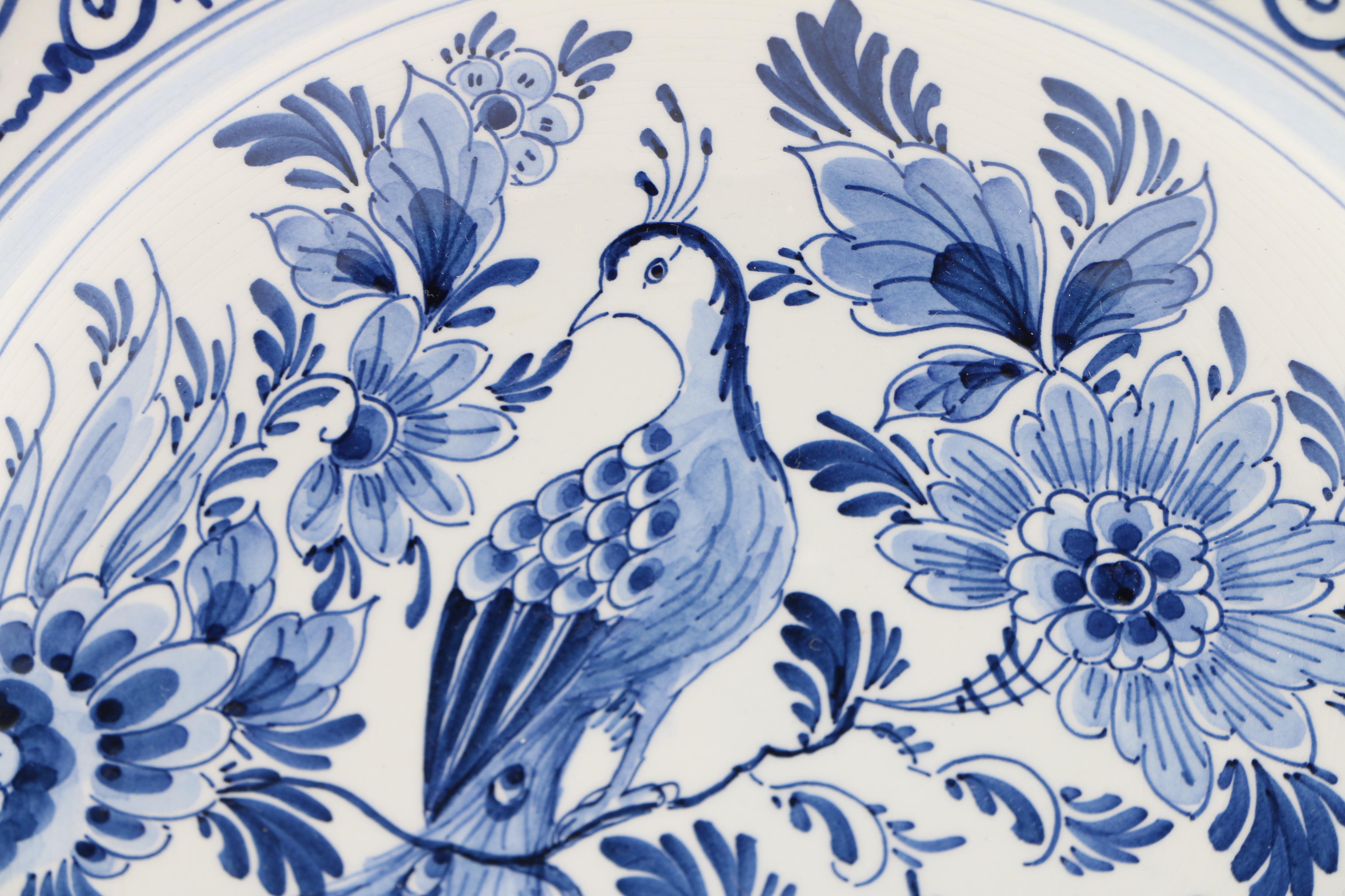 Hand-painted D.P. Delft Plate