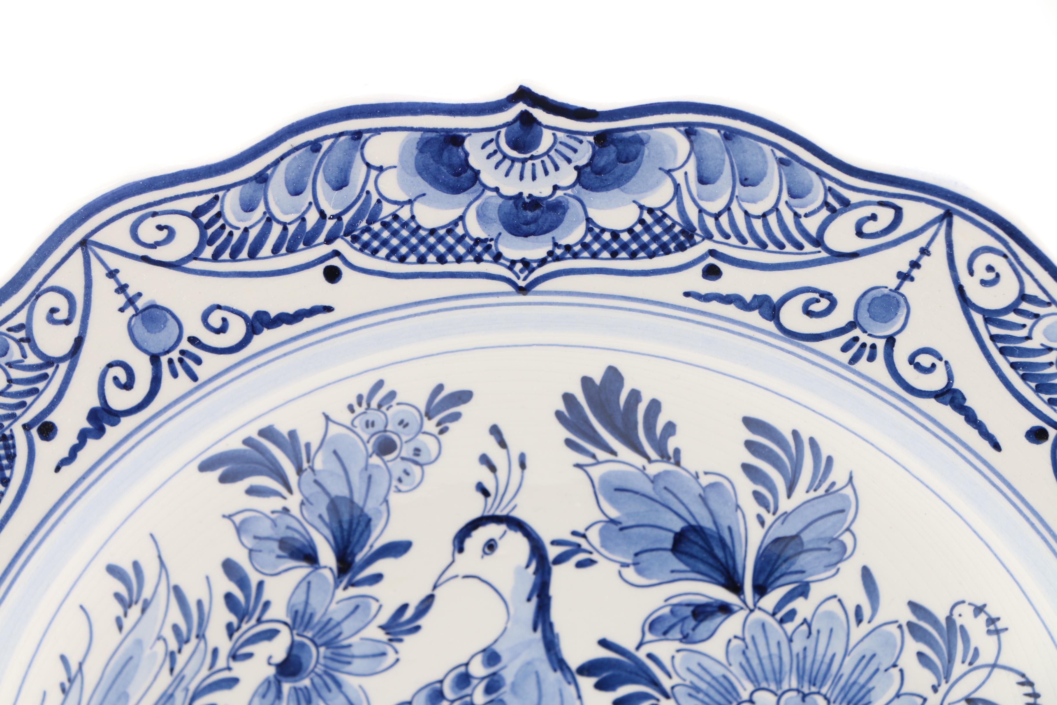 Hand-painted D.P. Delft Plate