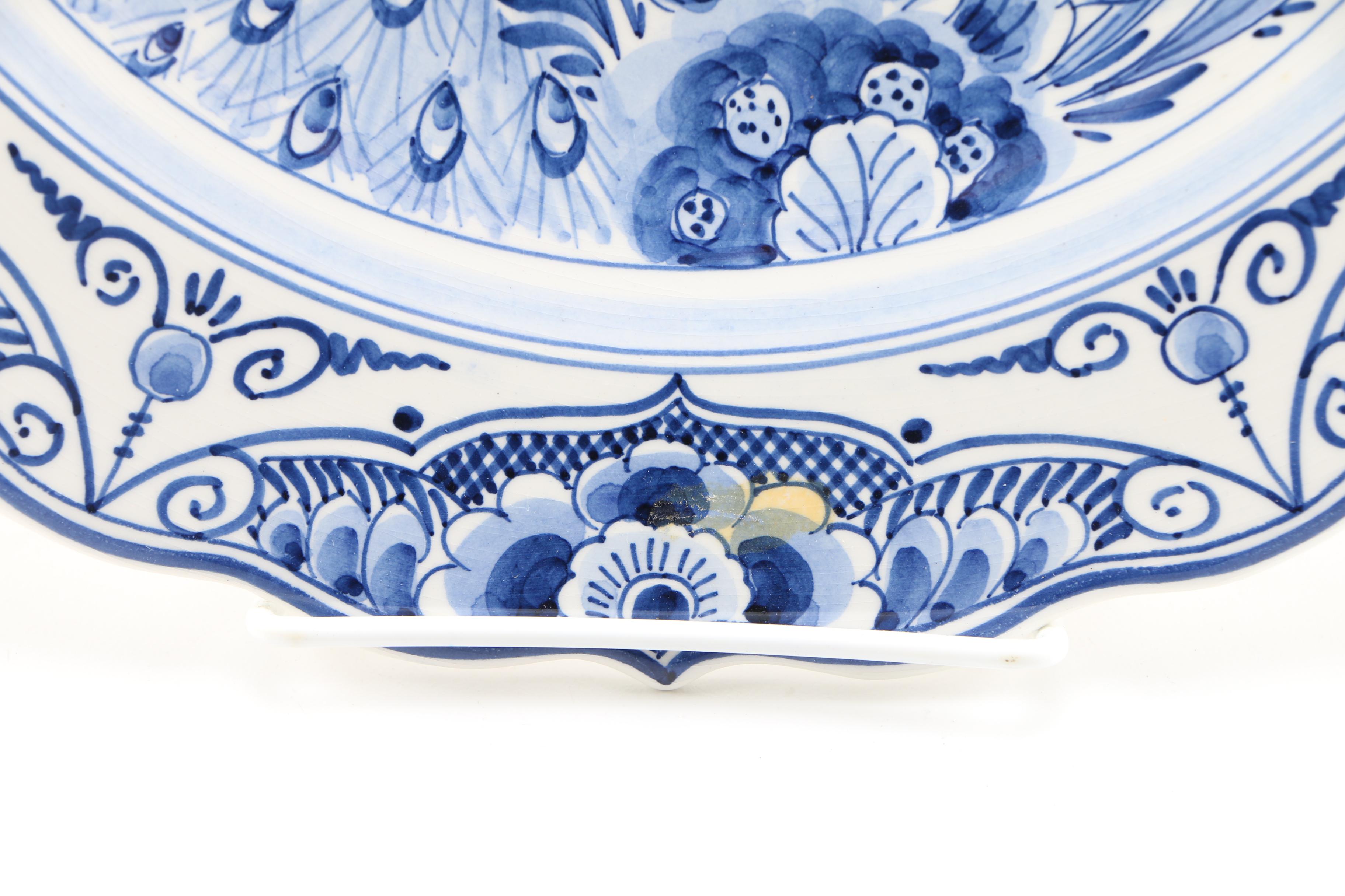 Hand-painted D.P. Delft Plate