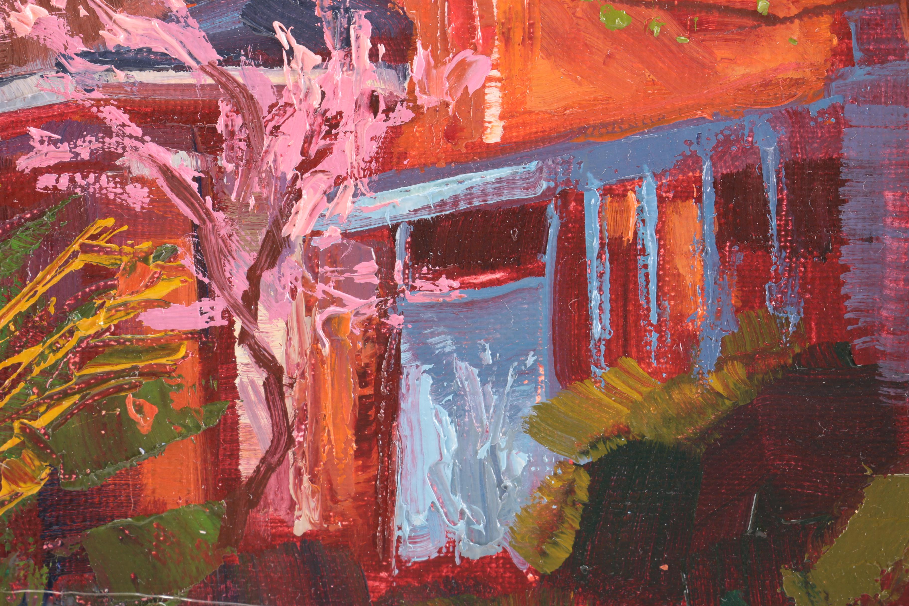 Lynn Dunbar Oil On Canvas Board "Highland Home 2"