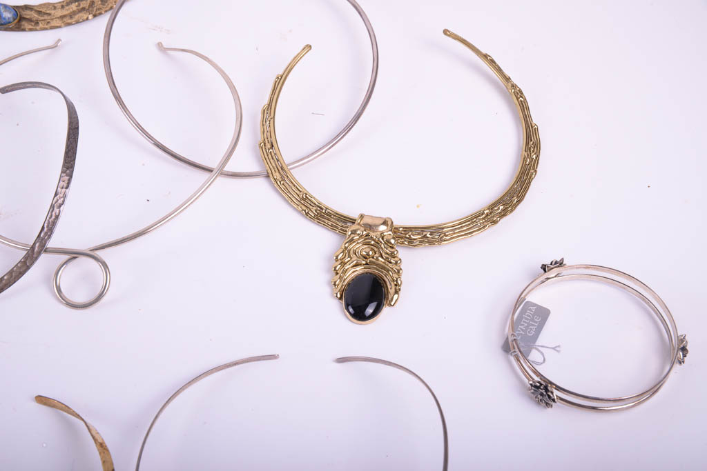 Collection of Statement Chokers and Bracelet Cuffs