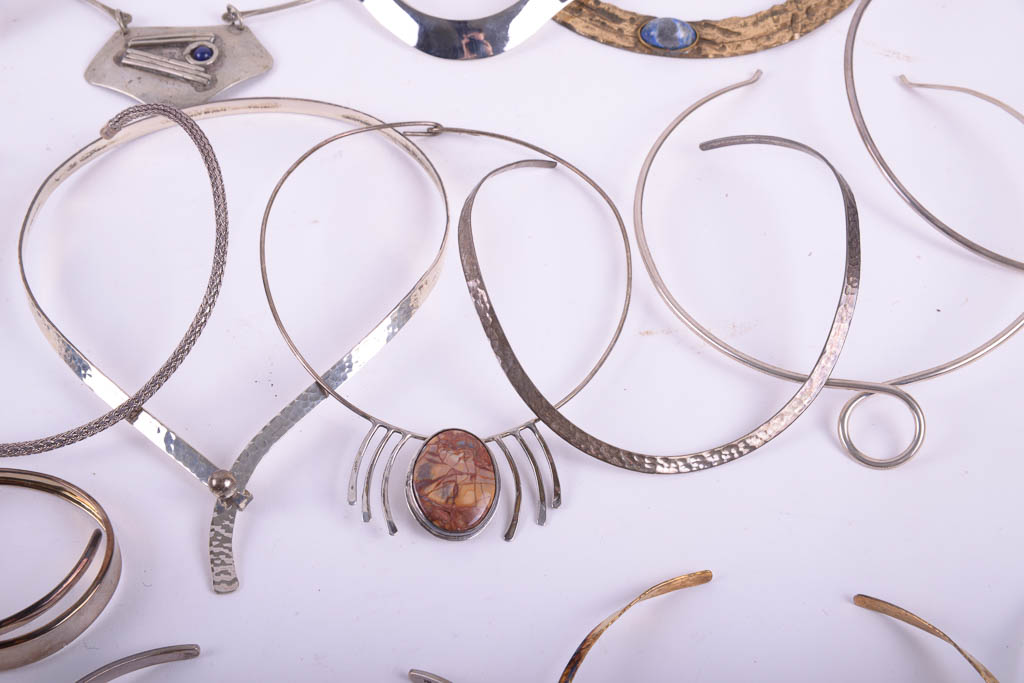 Collection of Statement Chokers and Bracelet Cuffs