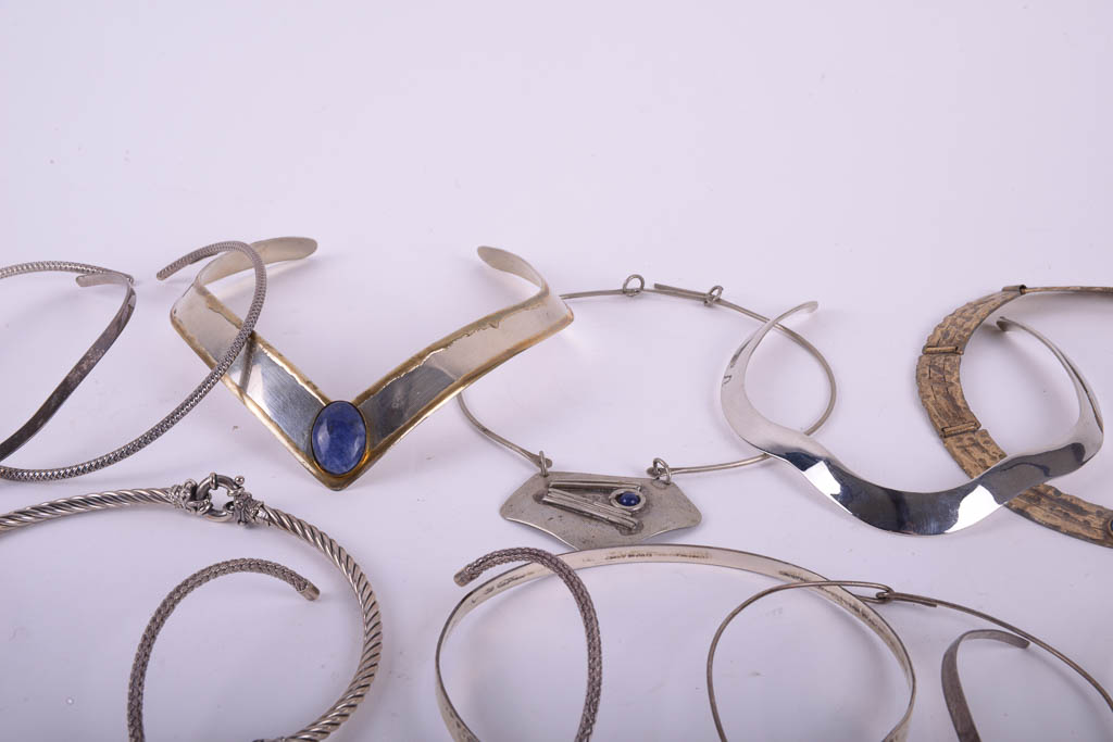 Collection of Statement Chokers and Bracelet Cuffs