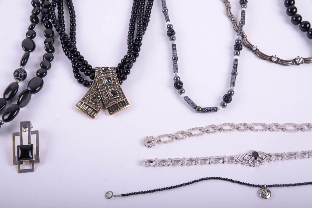 Collection of Silver Tone and Black Fashion Jewelry by Camrose & Ross, Rebecca Minkoff, and More