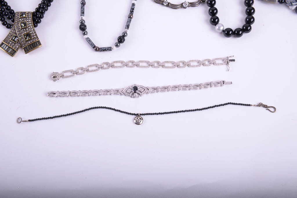 Collection of Silver Tone and Black Fashion Jewelry by Camrose & Ross, Rebecca Minkoff, and More