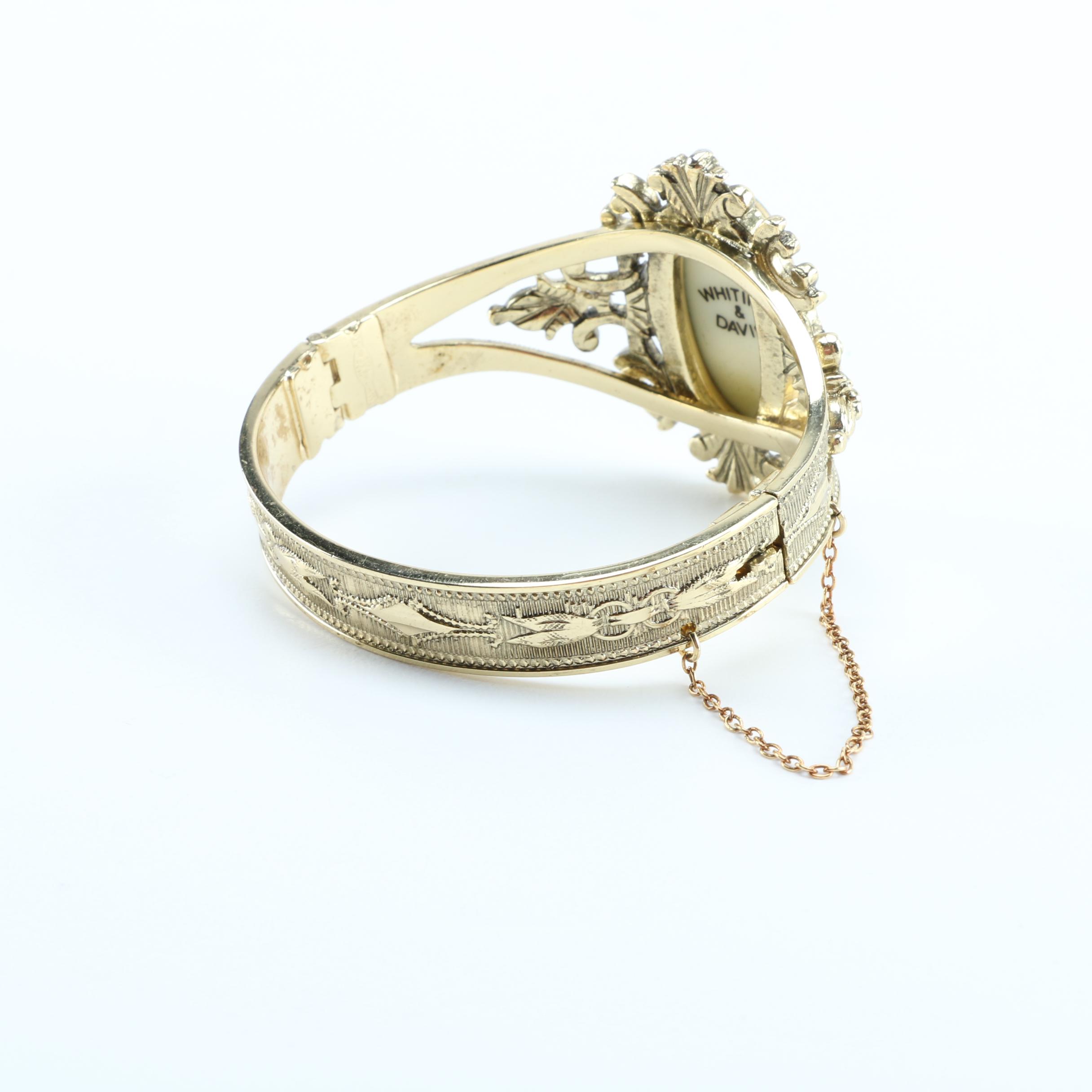 Whiting and Davis Bangle Bracelet and Hollycraft Ring