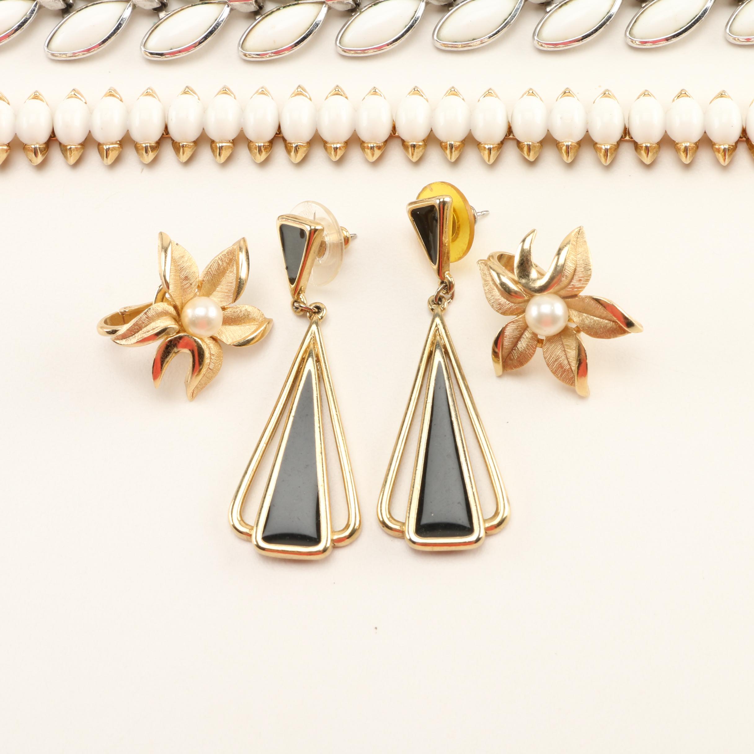 Art Deco Inspired Jewelry Including Trifari and Whiting and Davis