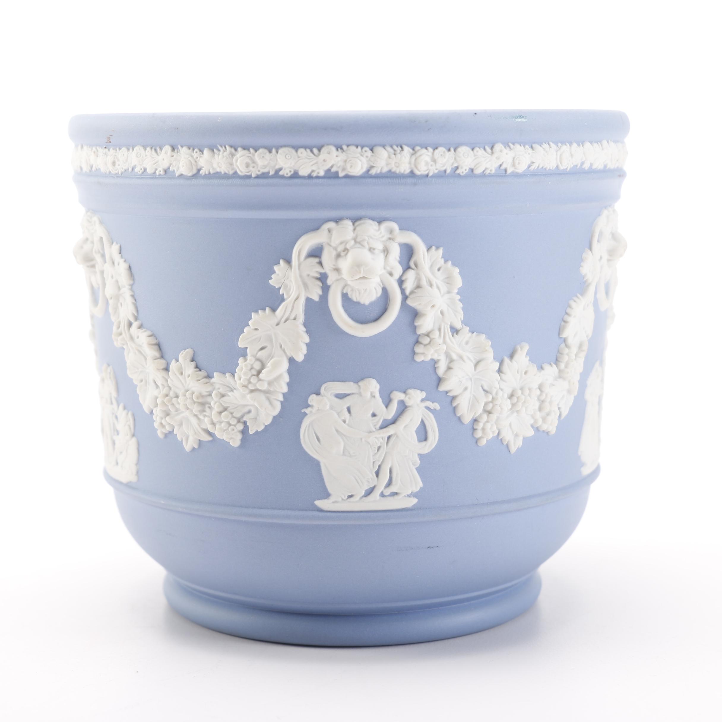 Wedgwood "Jasperware" Cache Pot and Lighter