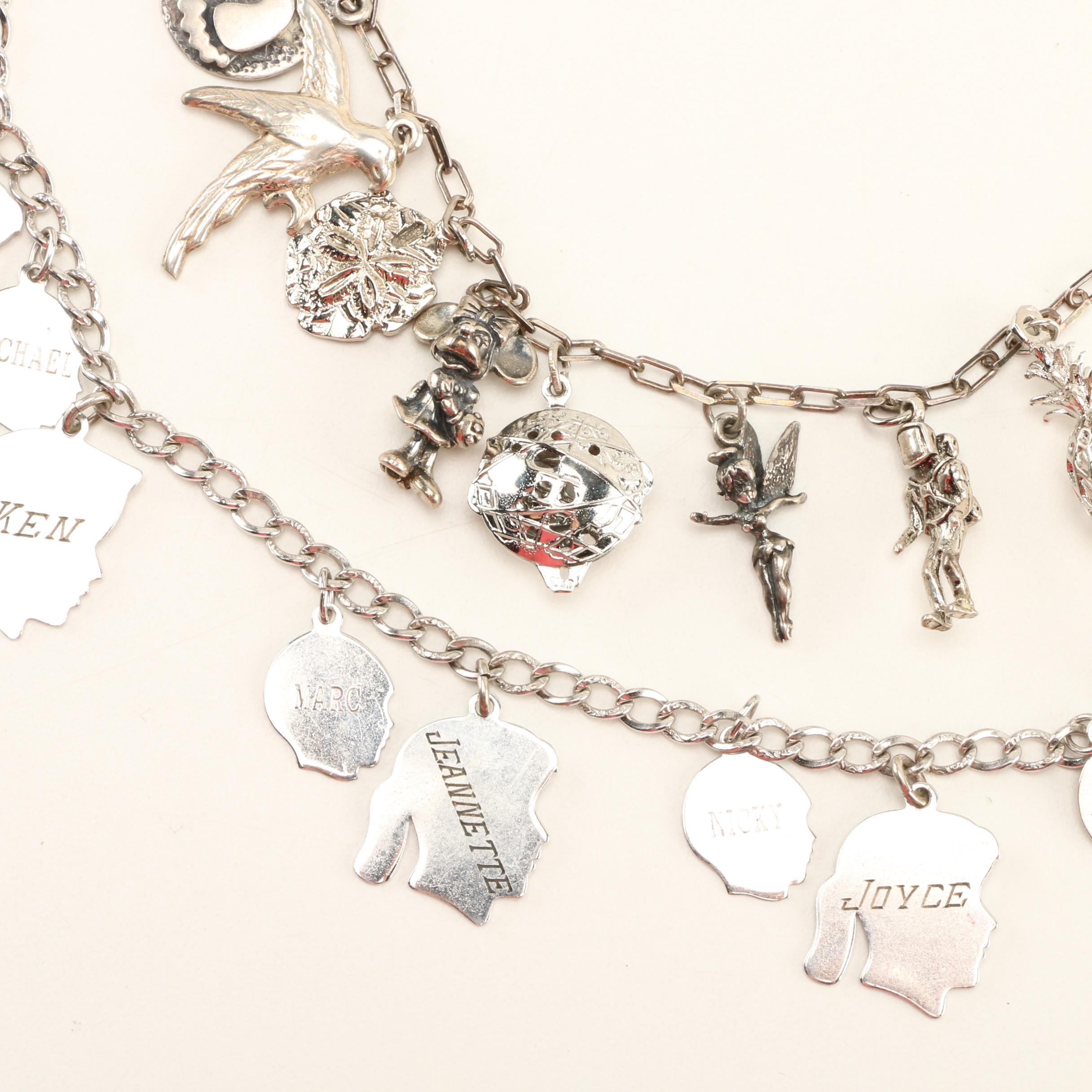 Sterling Silver Charm Bracelets