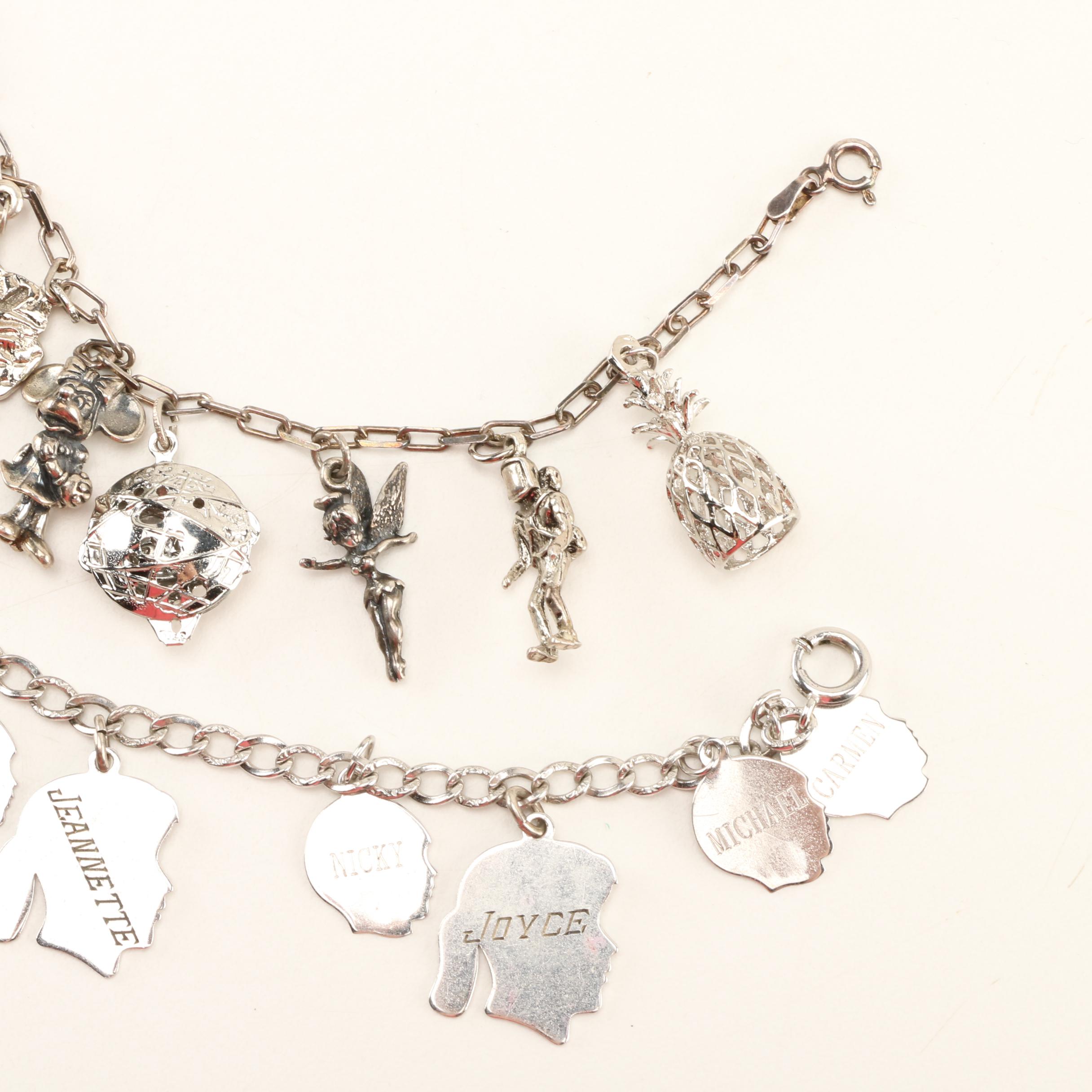 Sterling Silver Charm Bracelets