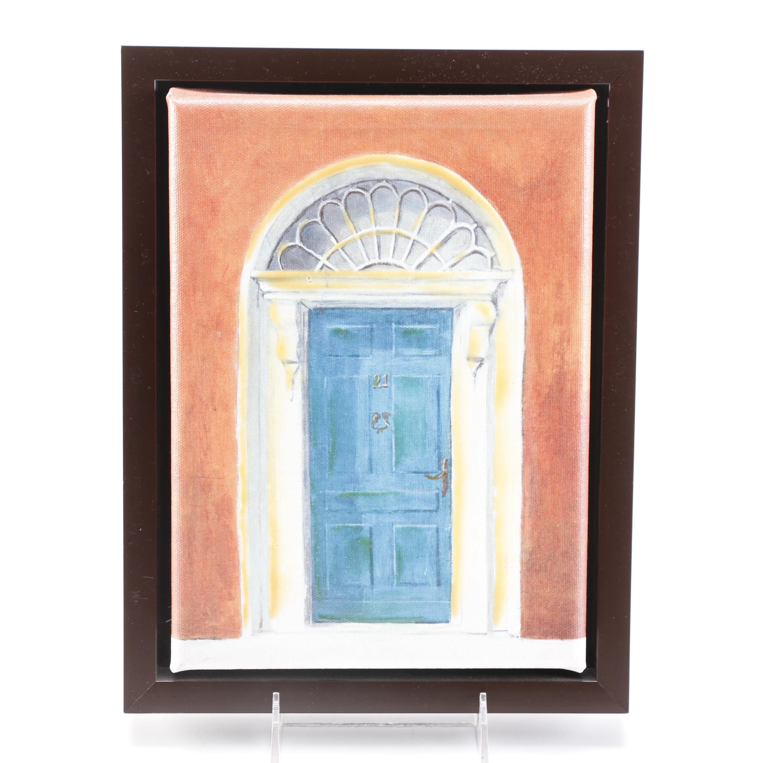 Embellished Giclee Print of Doorway