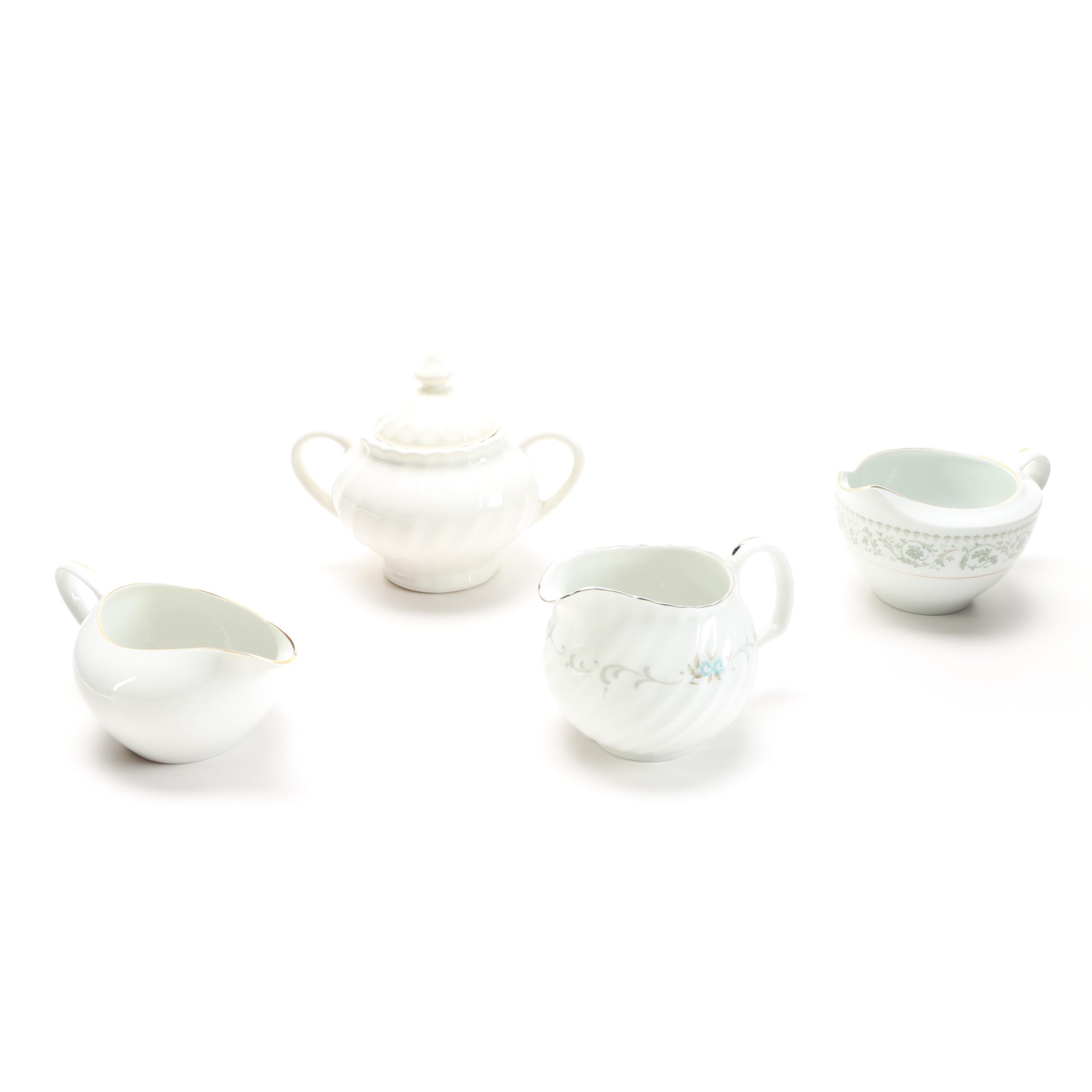 Mikasa Creamer and Additional Porcelain Tableware