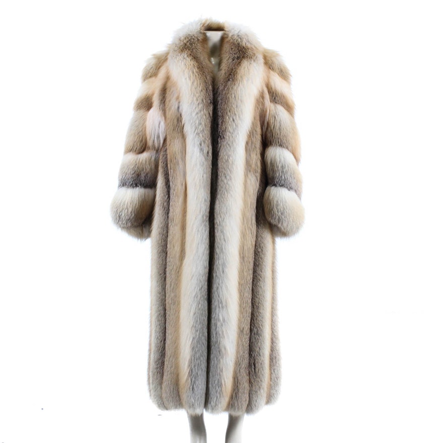 Golden Island Fox Fur Coat