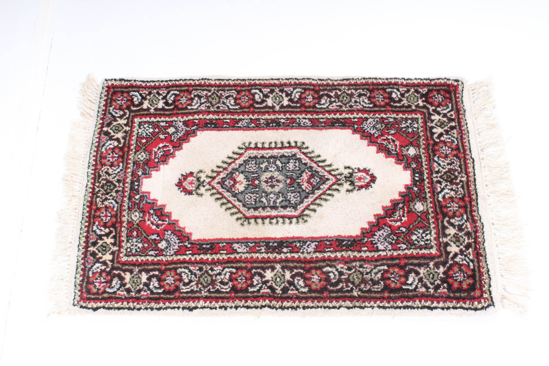 Hand-Knotted Indo-Persian Bijar Accent Rug