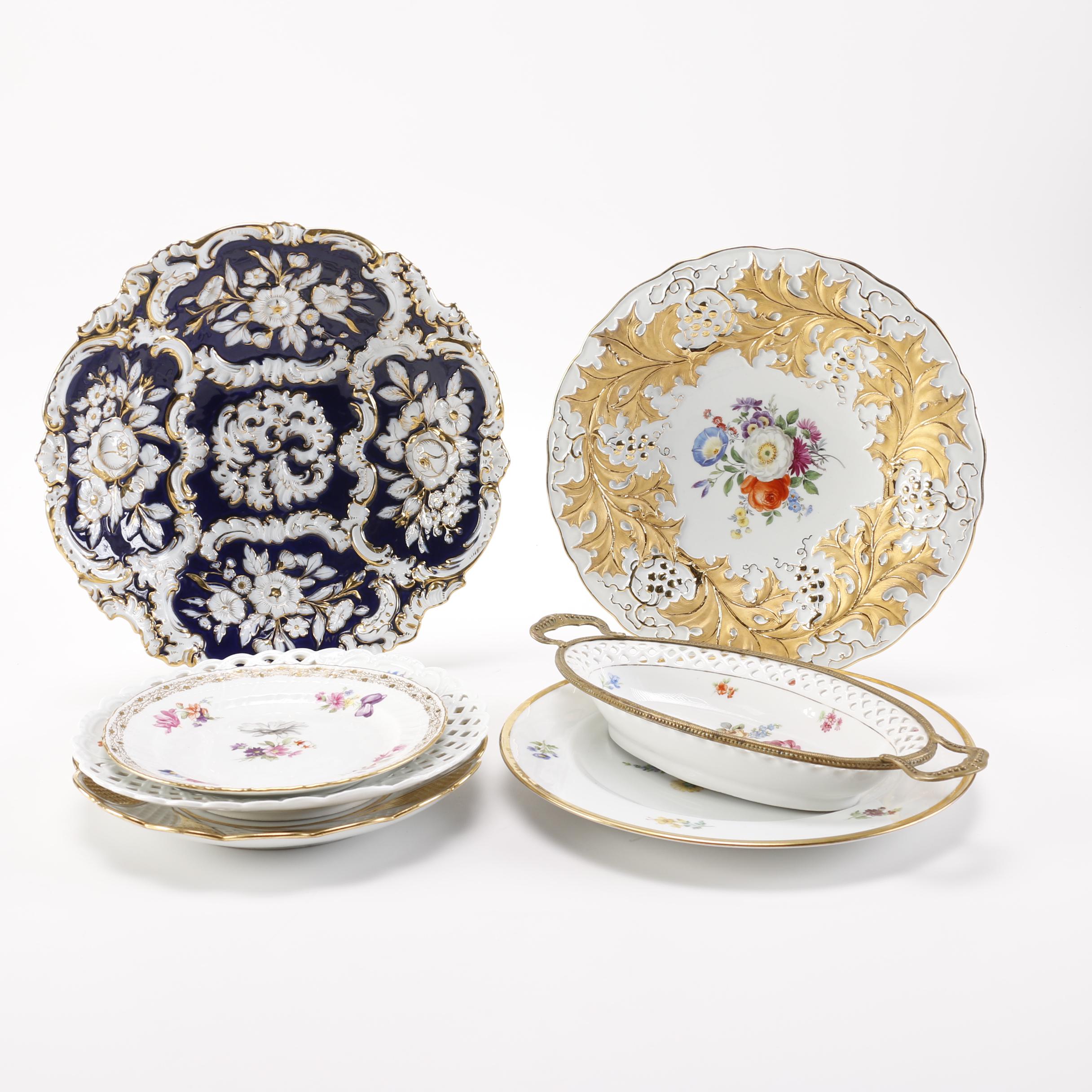 Vintage Meissien Chargers/Serving Plates