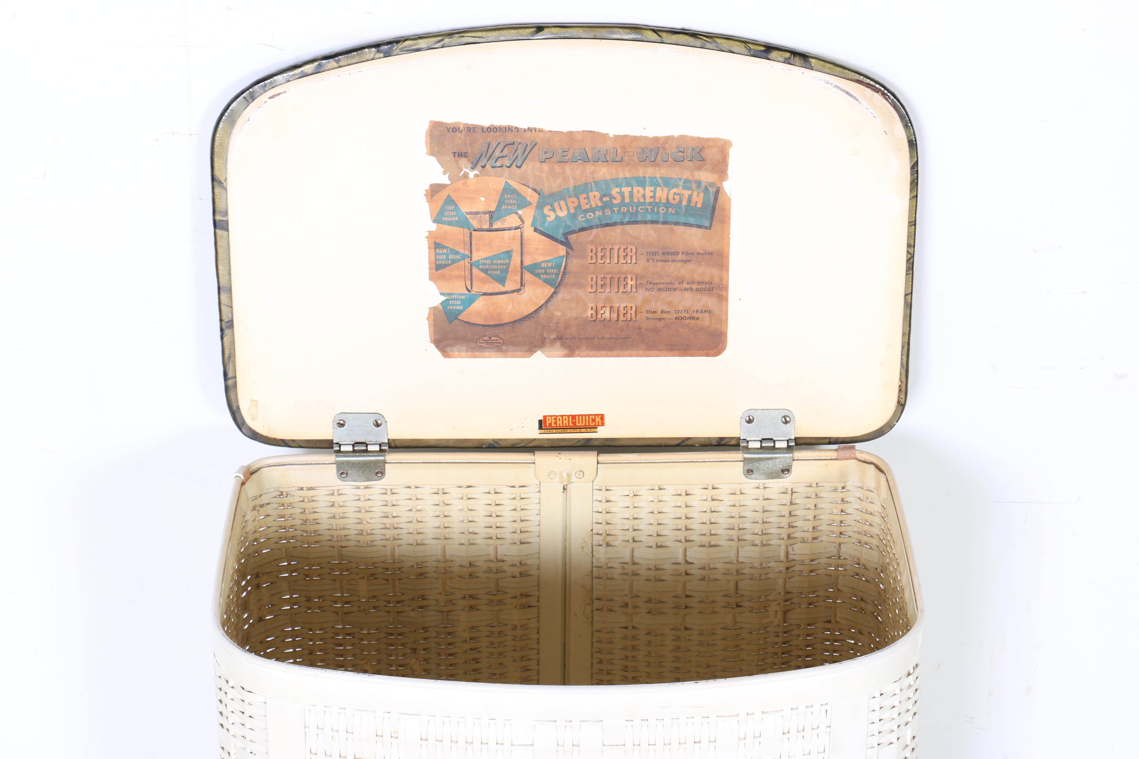 Vintage Mid-Century Pearlwick Hamper