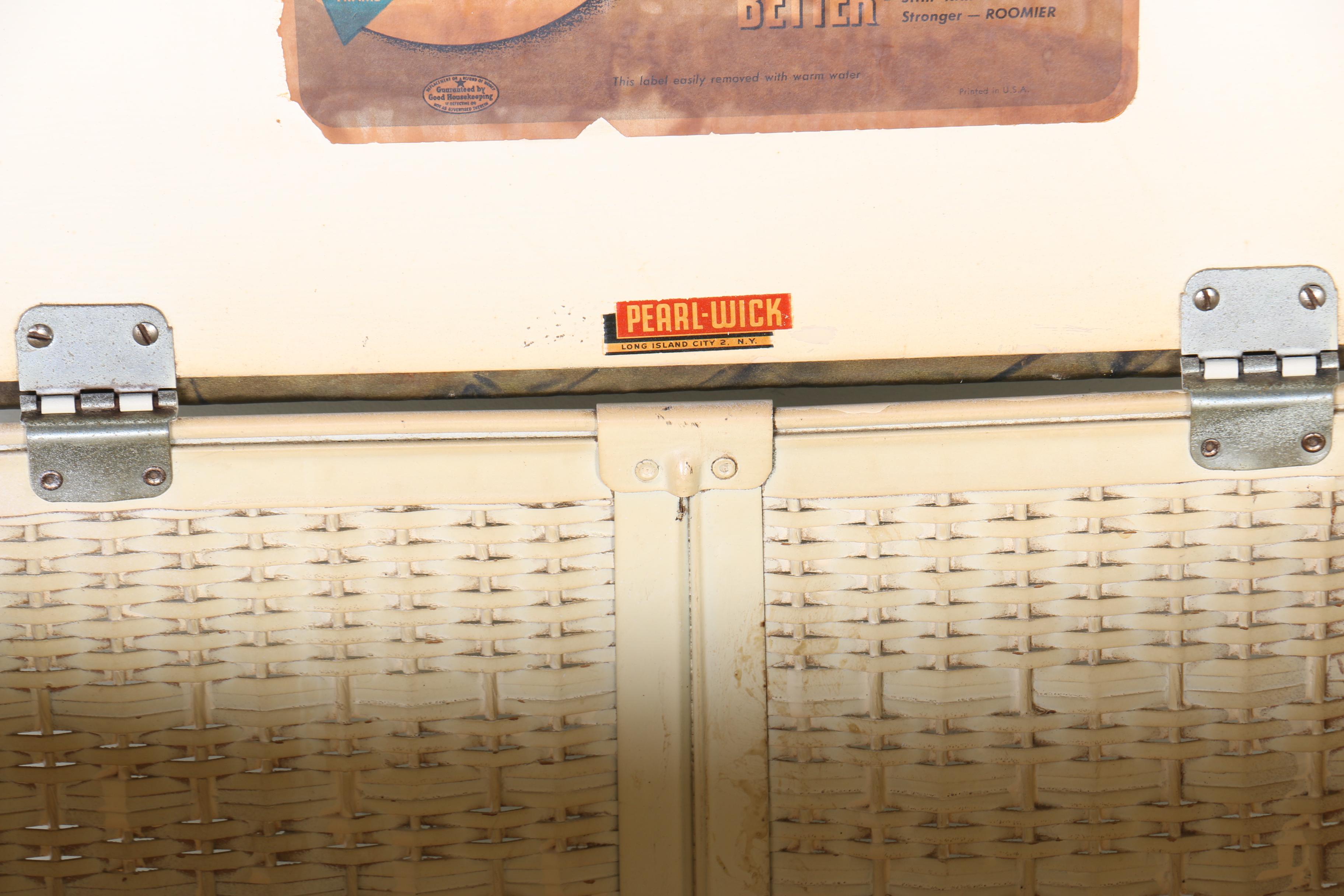 Vintage Mid-Century Pearlwick Hamper