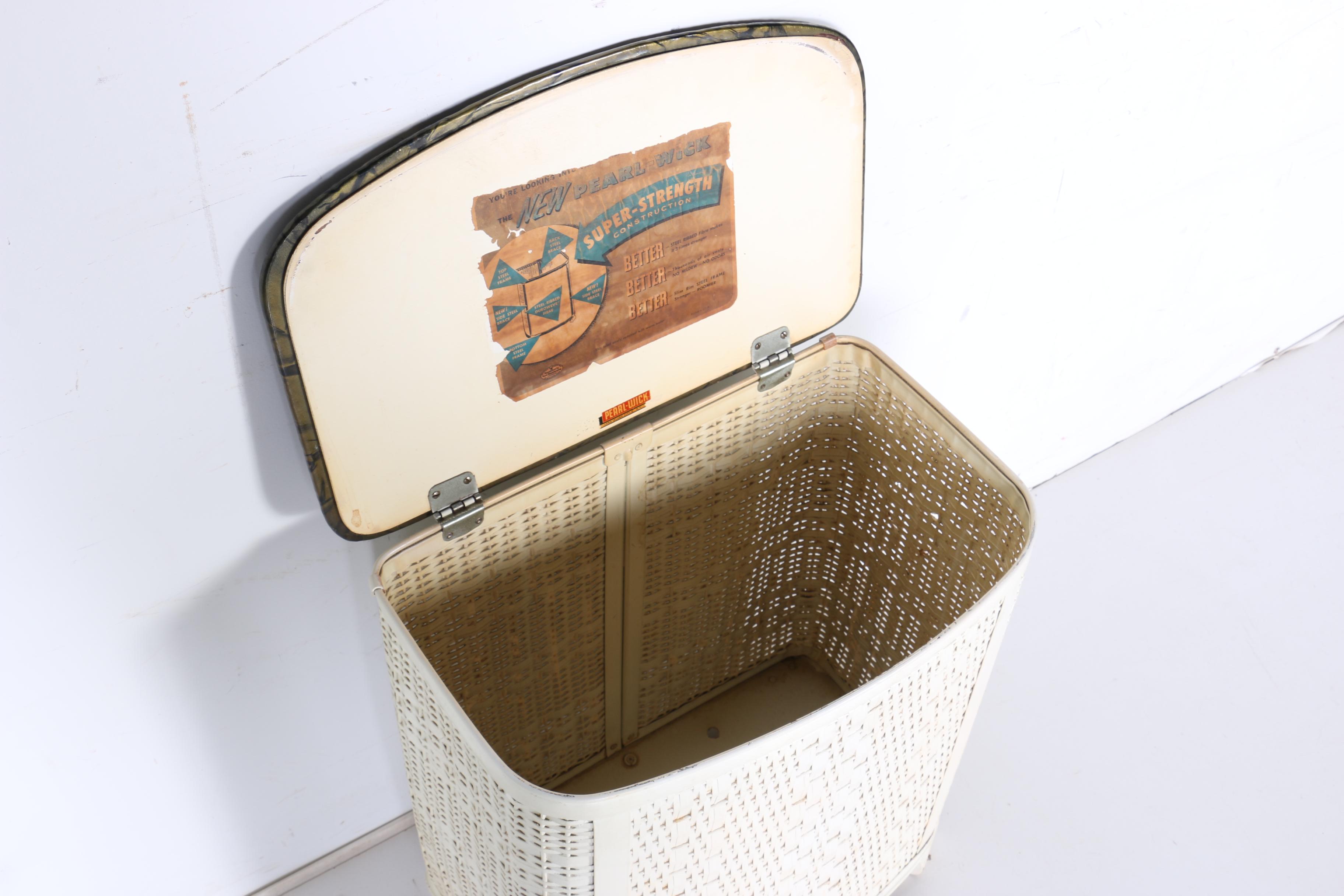 Vintage Mid-Century Pearlwick Hamper