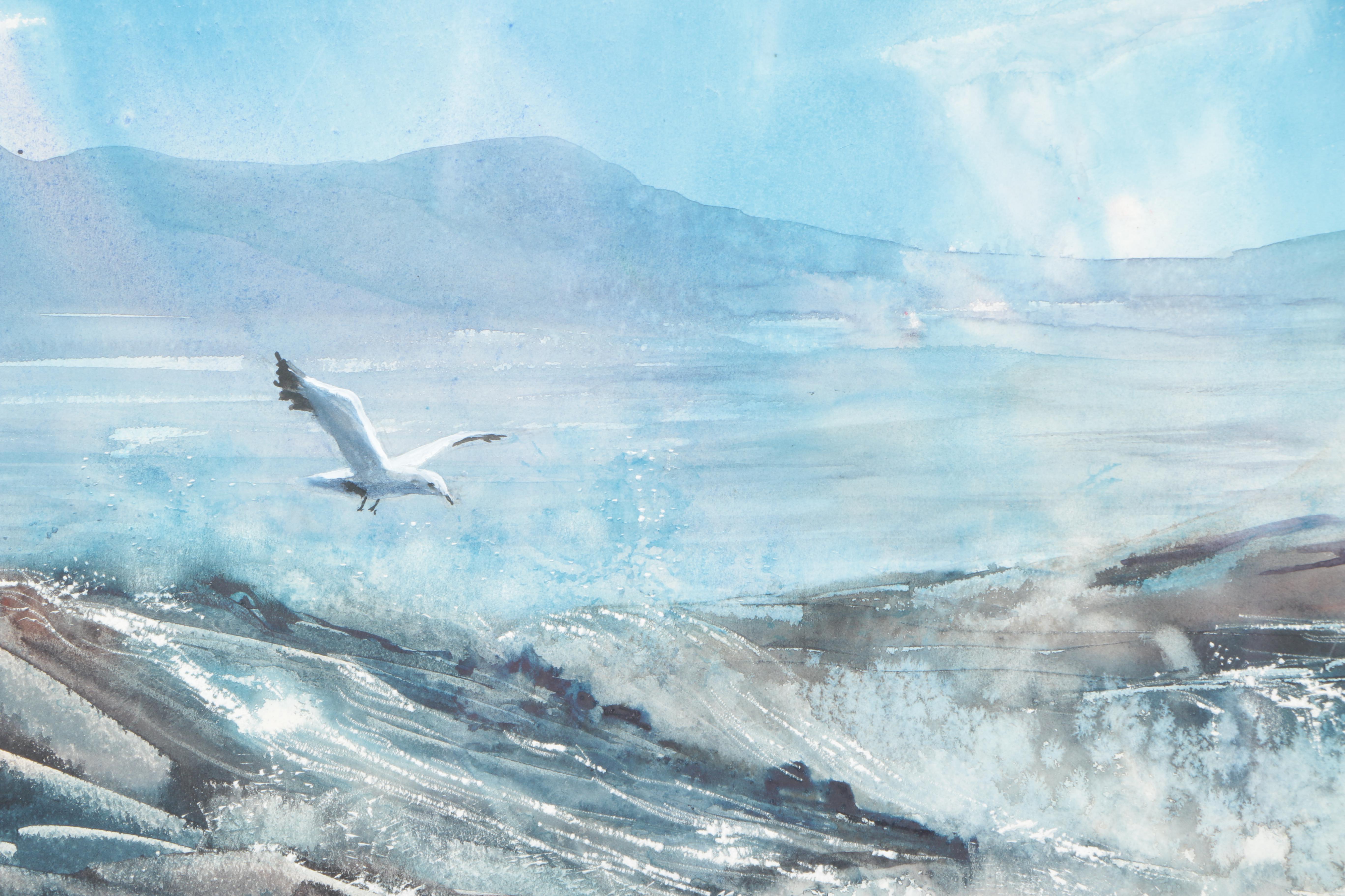 Sandy Ezell Watercolor of the Ocean