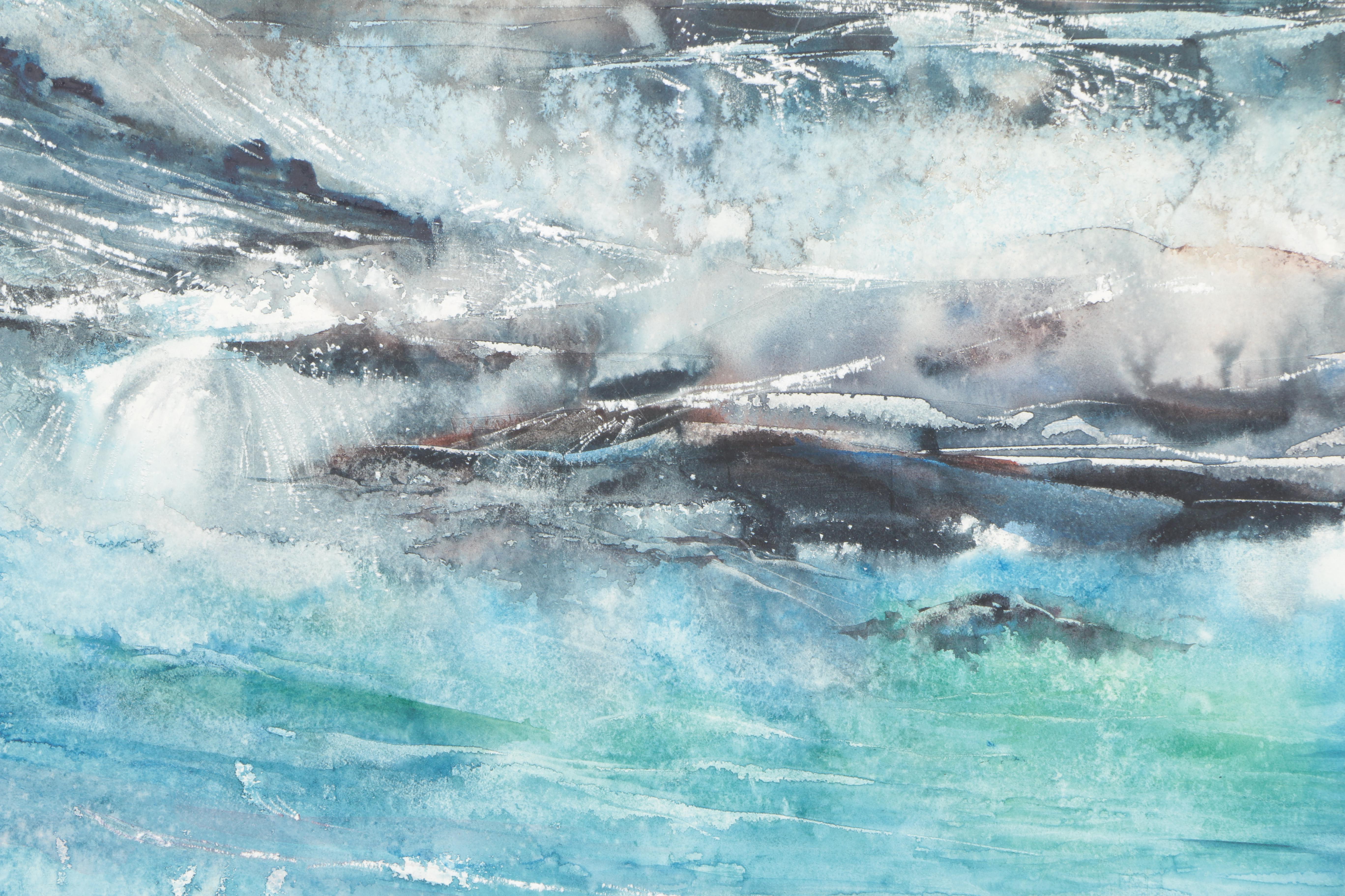 Sandy Ezell Watercolor of the Ocean