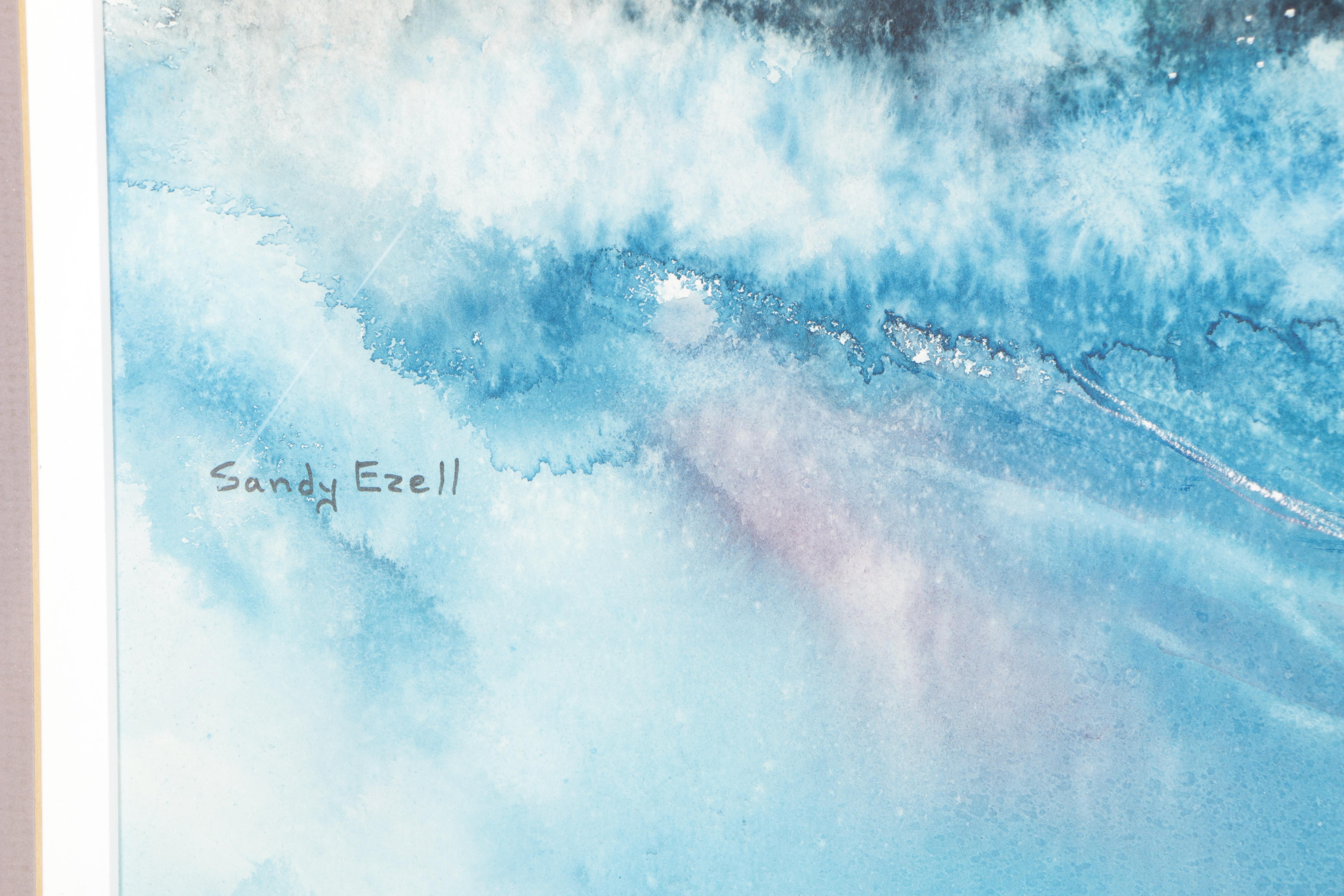 Sandy Ezell Watercolor of the Ocean