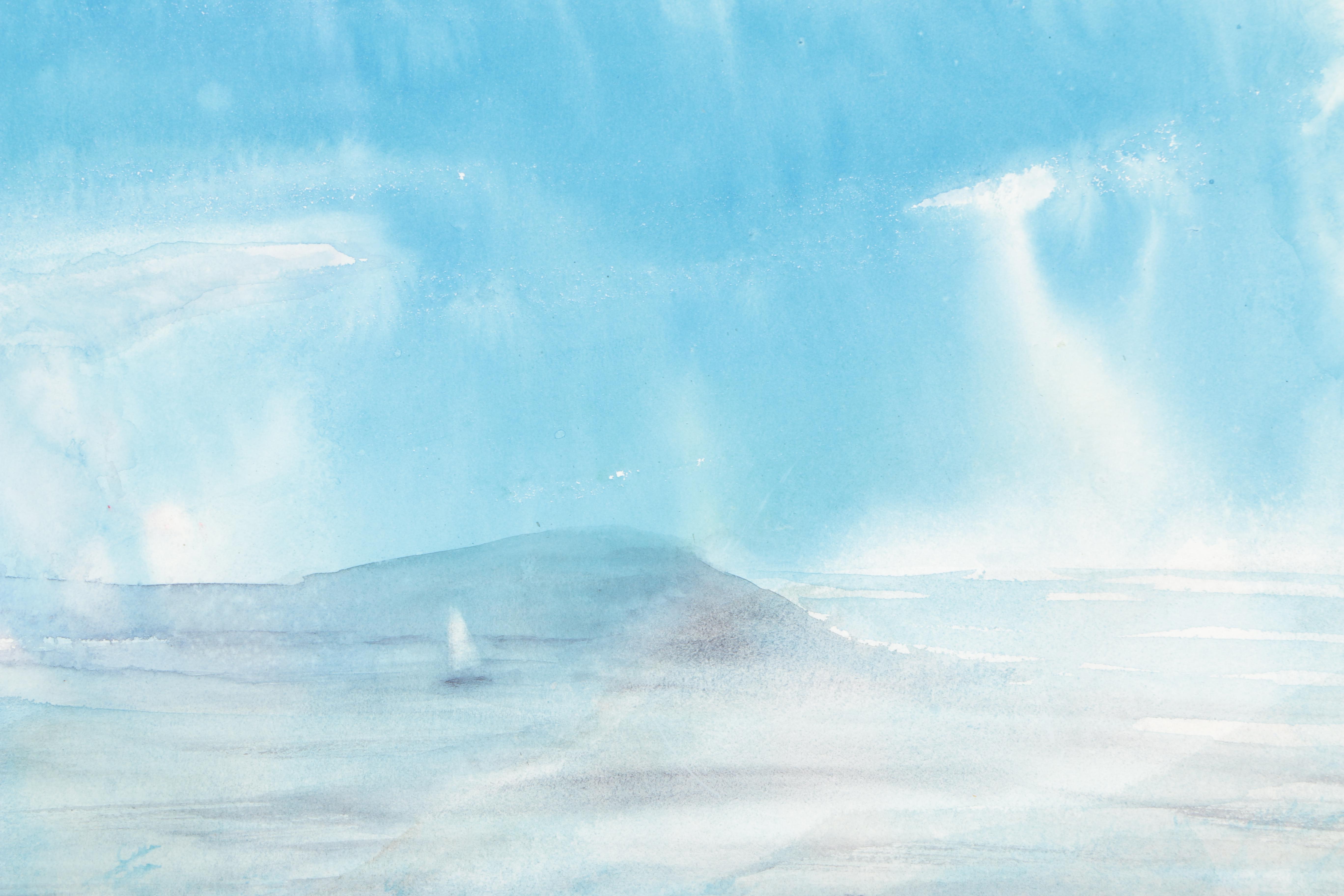 Sandy Ezell Watercolor of the Ocean