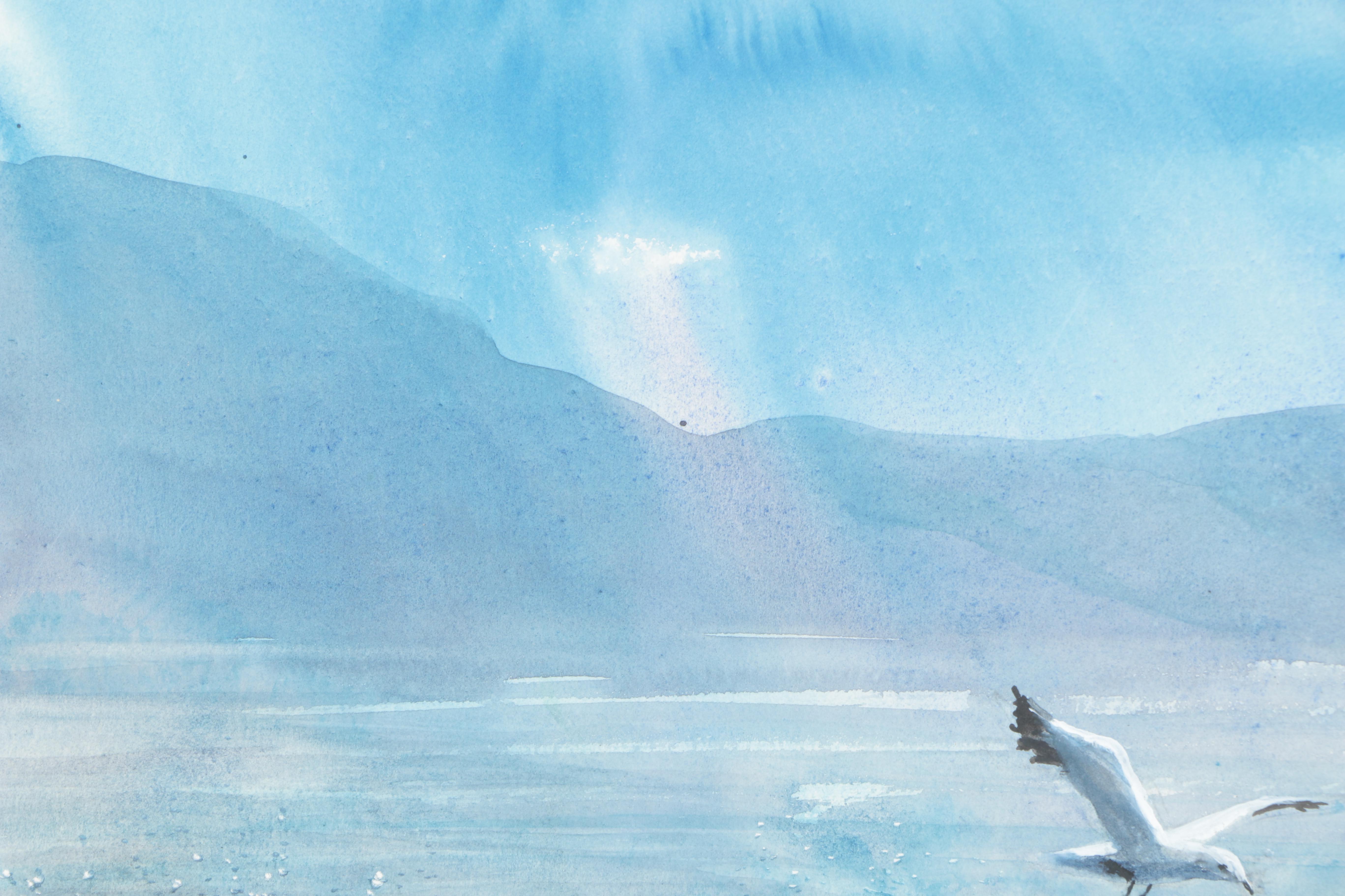 Sandy Ezell Watercolor of the Ocean